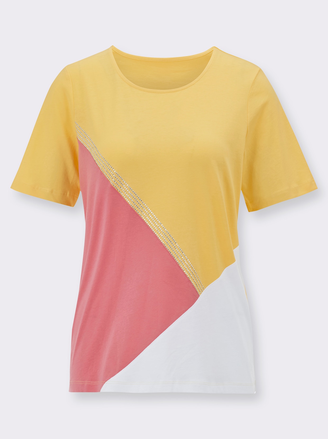 Kortärmad topp - gul-flamingo