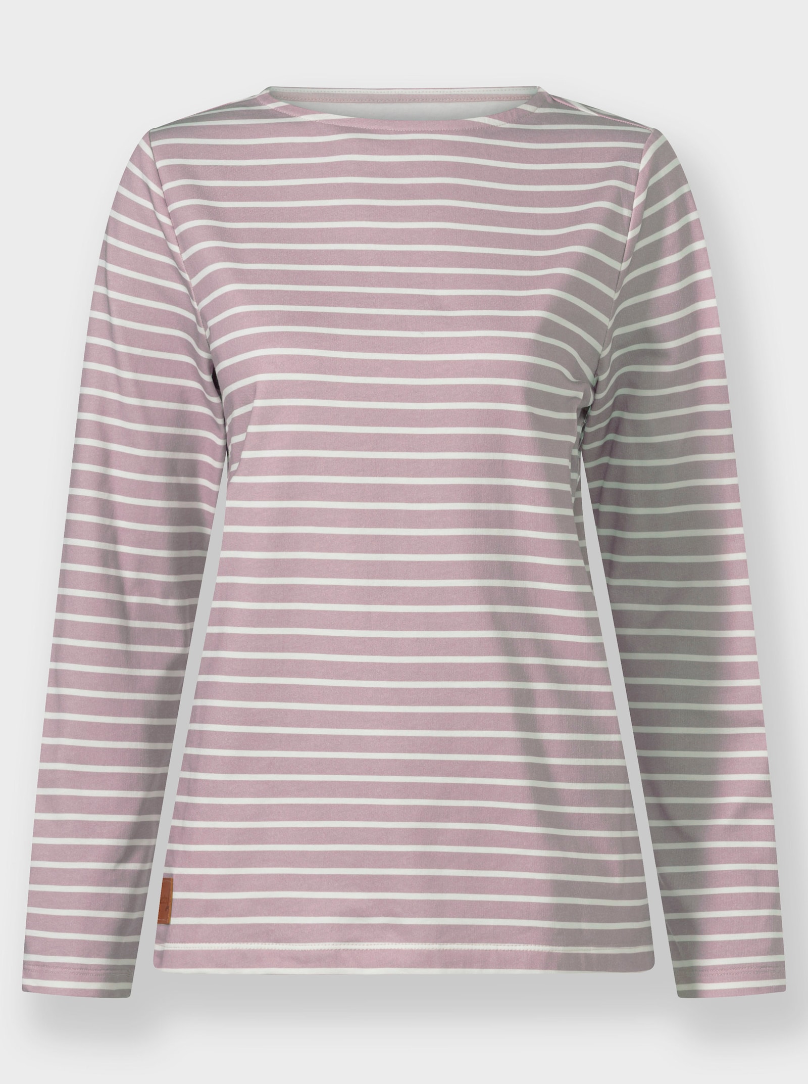 Sweatshirt im Ringel-Dessin - mauve-ecru-geringelt