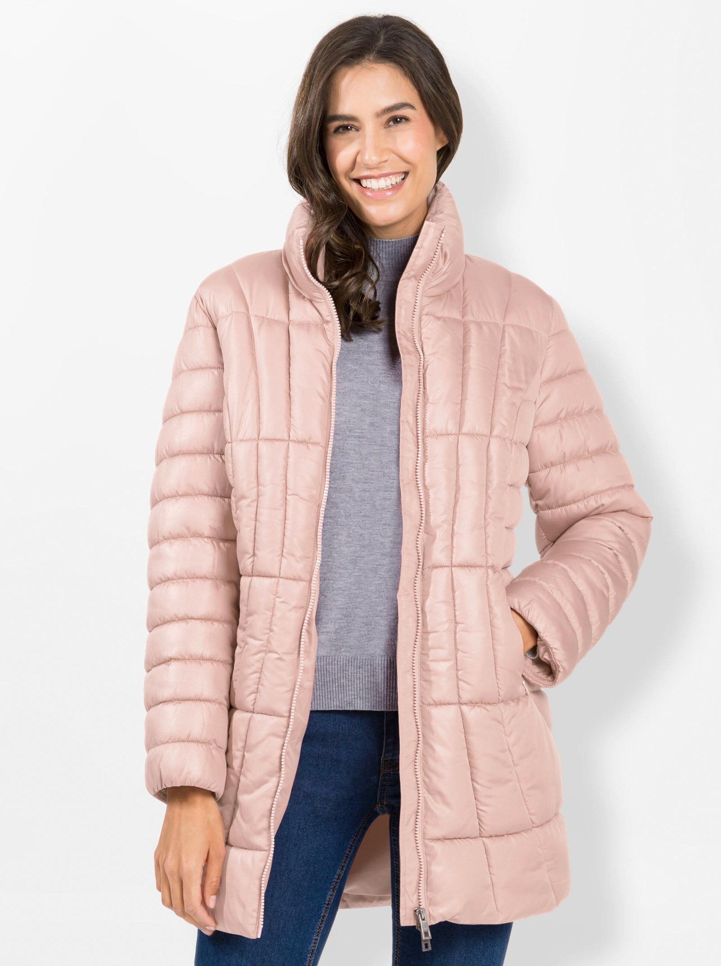 Damenmode Jacken Steppjacke in puder Damenmode Jacken Steppjacke in puder