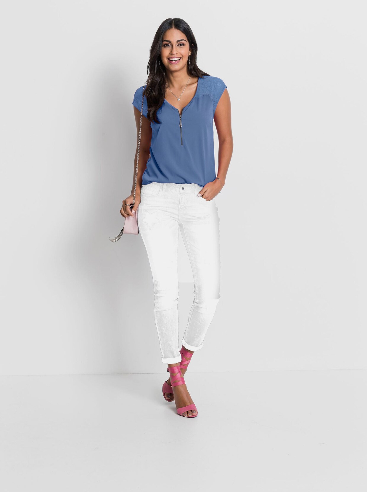 V-Shirt - royalblau
