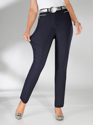 Stehmann Comfort line Stretch-Hose mit Zier-Taschen vorne - marine