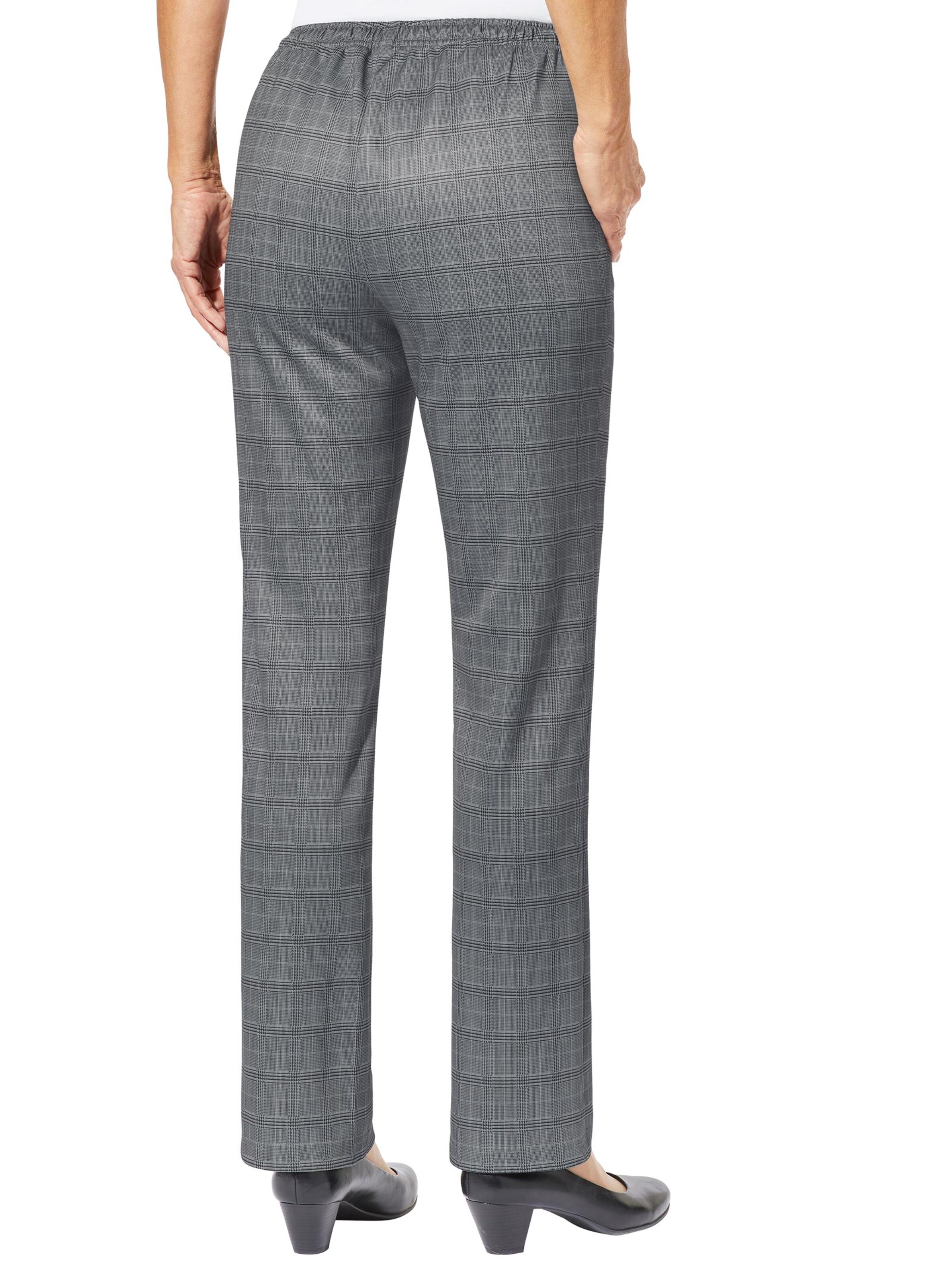 Jersey-Hose - grau-kariert