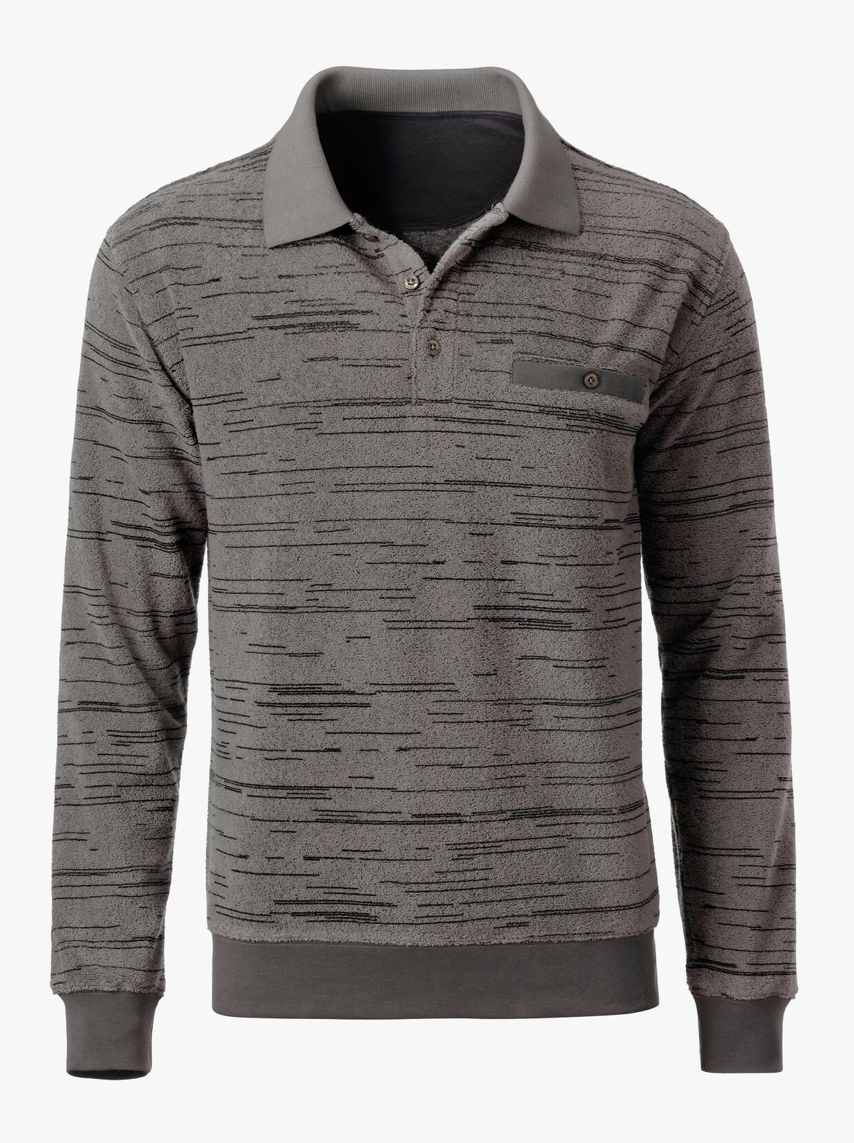 Catamaran Langarm-Poloshirt - grau