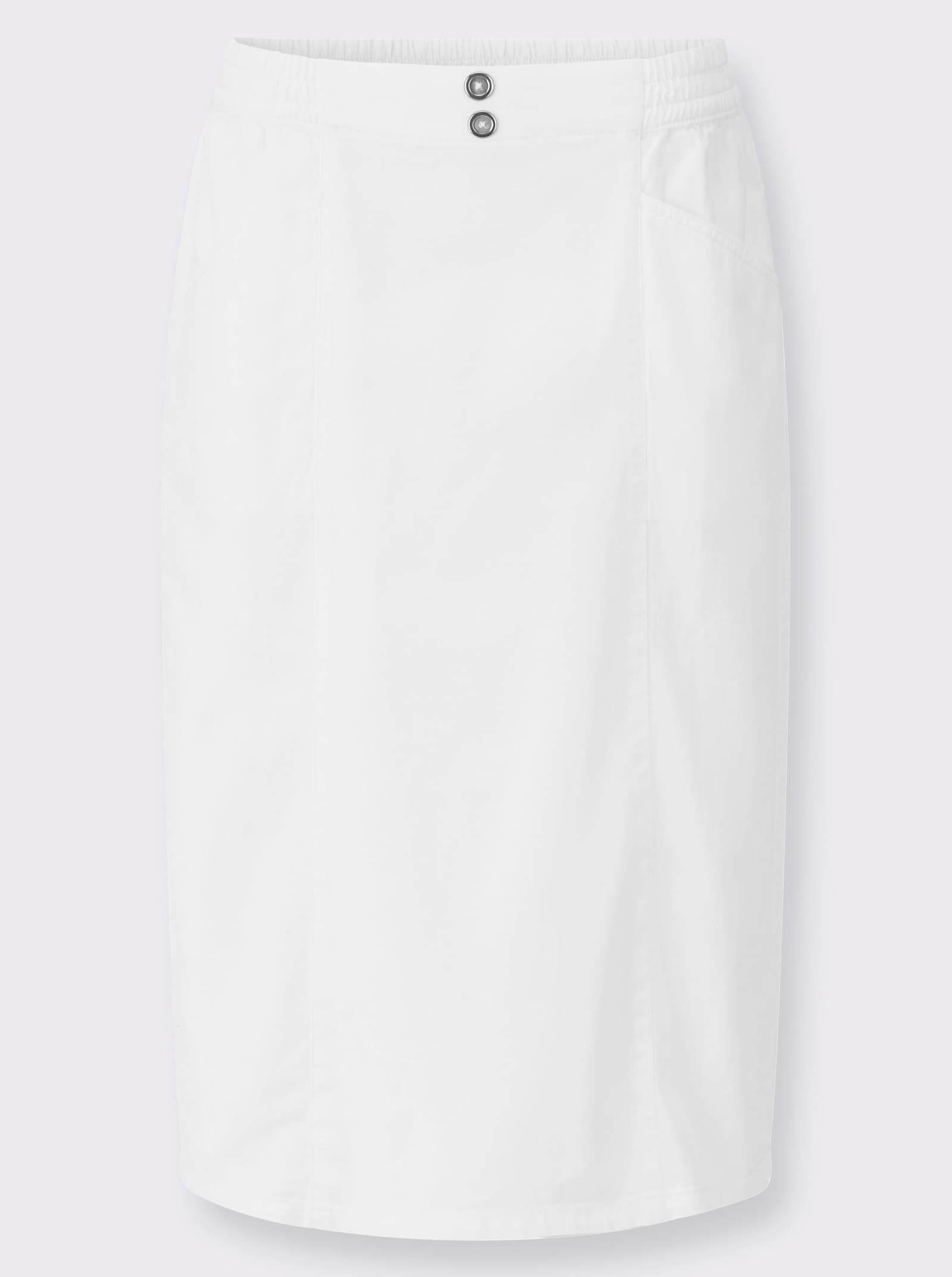 Džínsová sukňa, ozdobné gombíky - biela