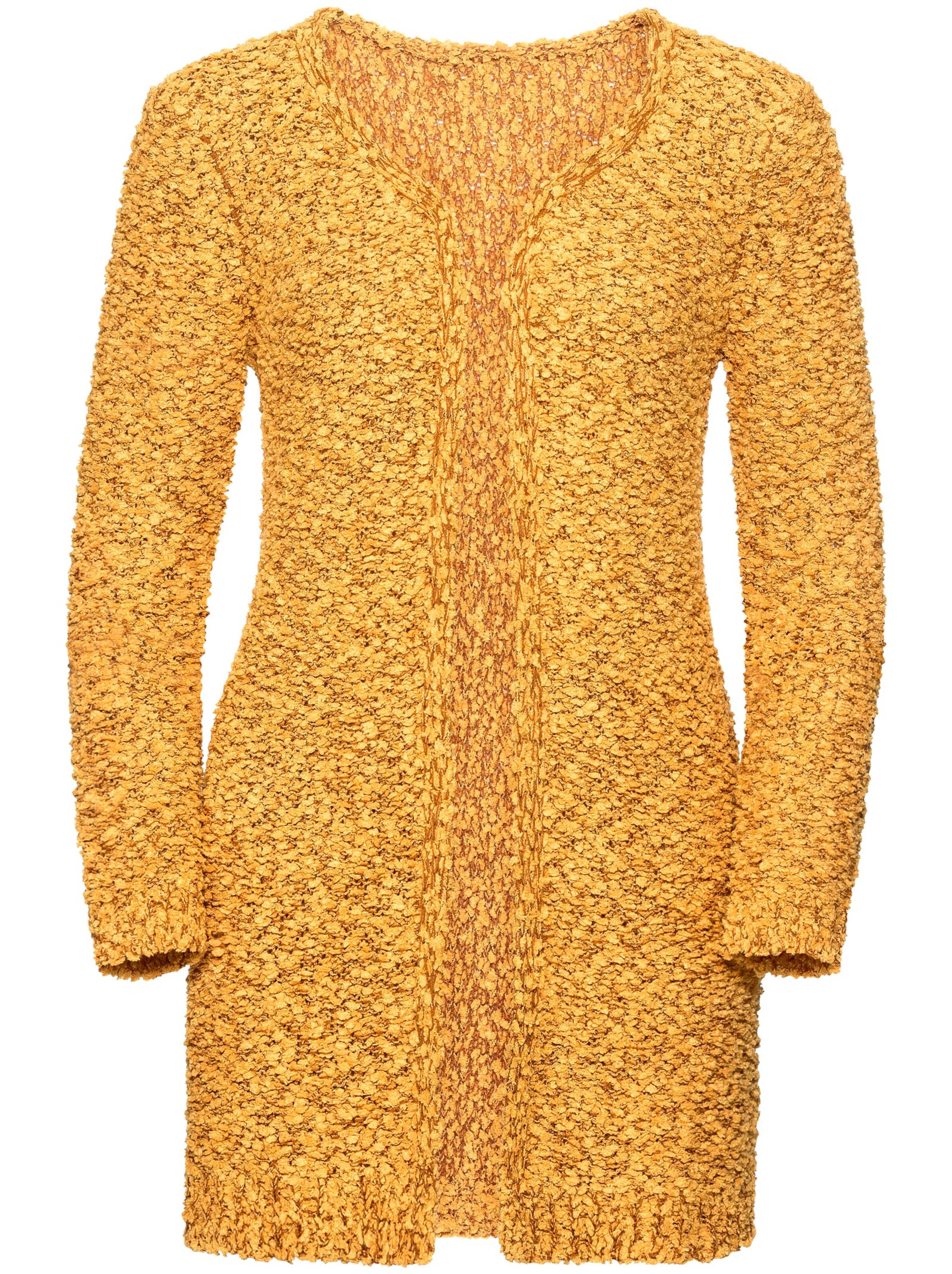 Strickjacke - senfgelb