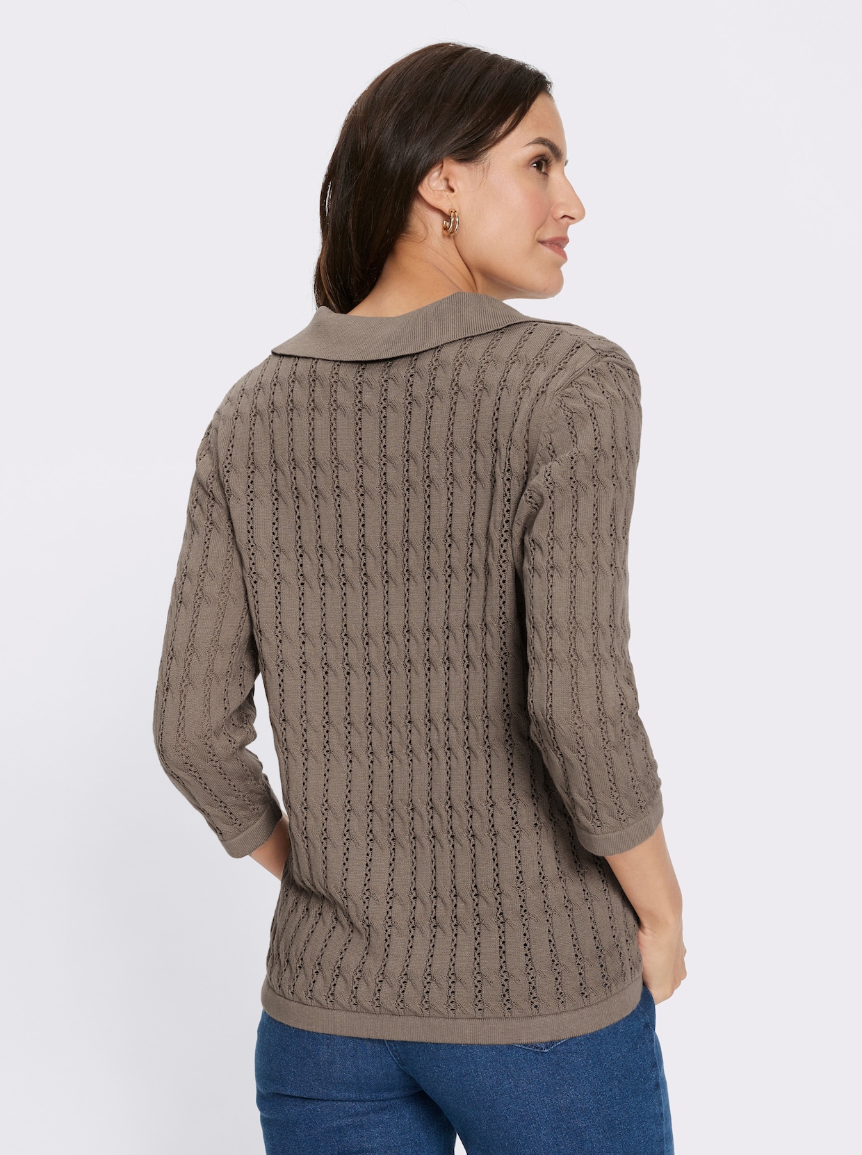 Polopullover - taupe