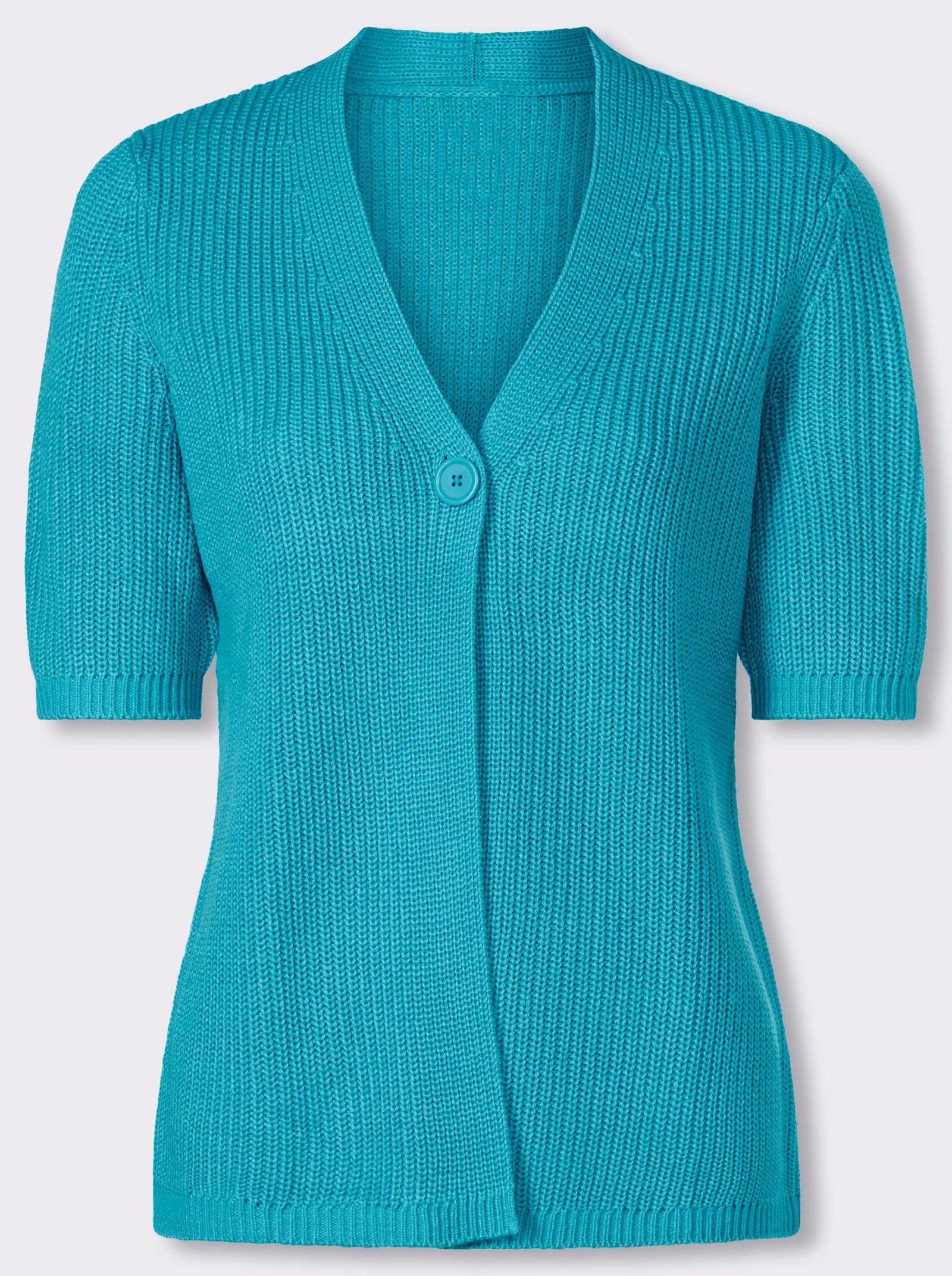 Cardigan mit V-Ausschnitt - türkis