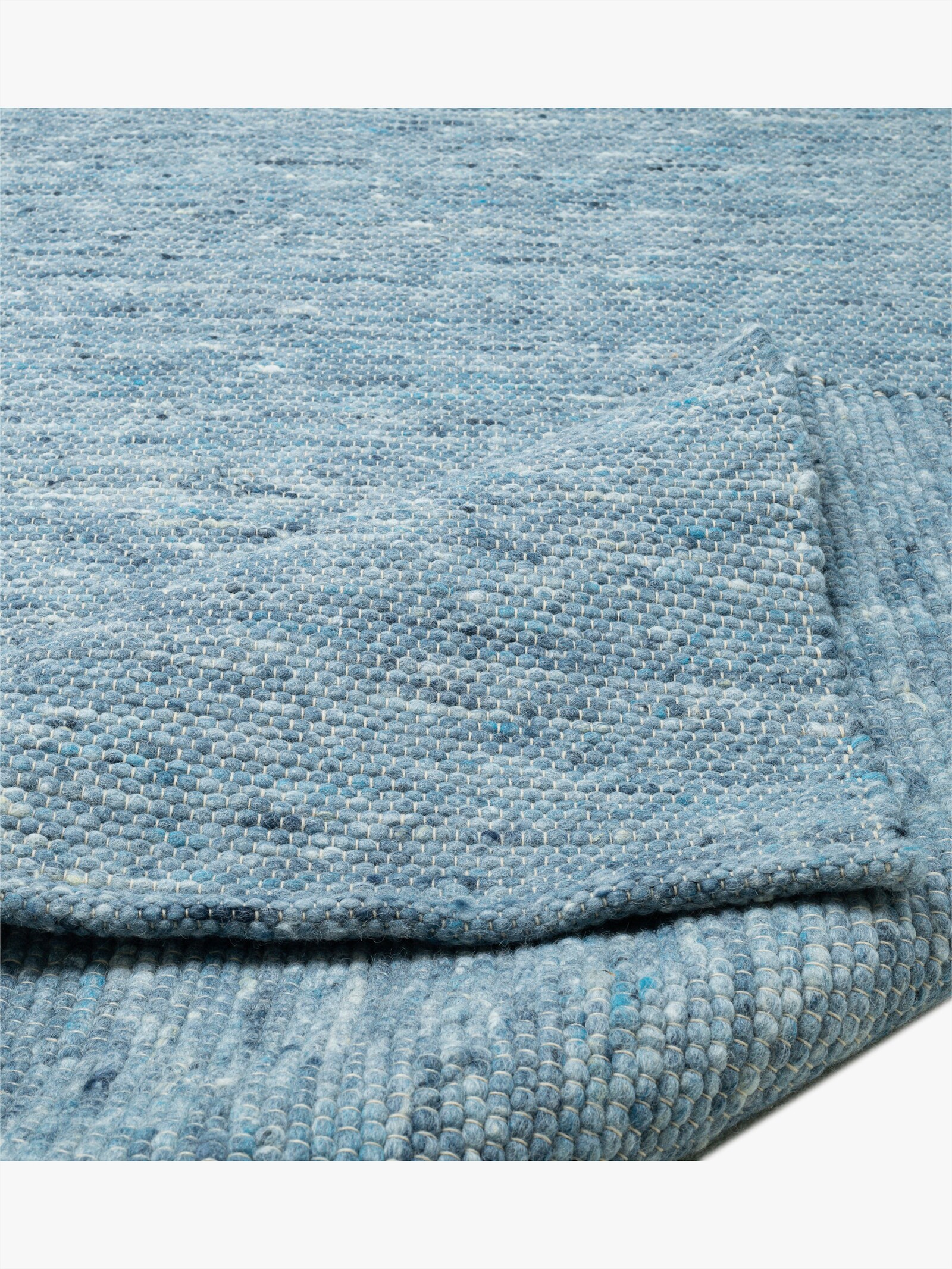 Theko Handwebteppich - blau