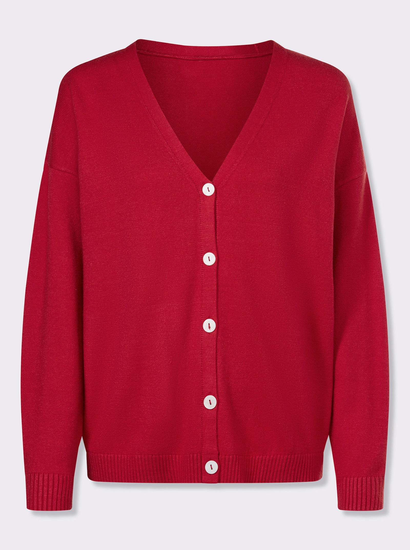 heine Strickjacke in Oversized-Form - erdbeere