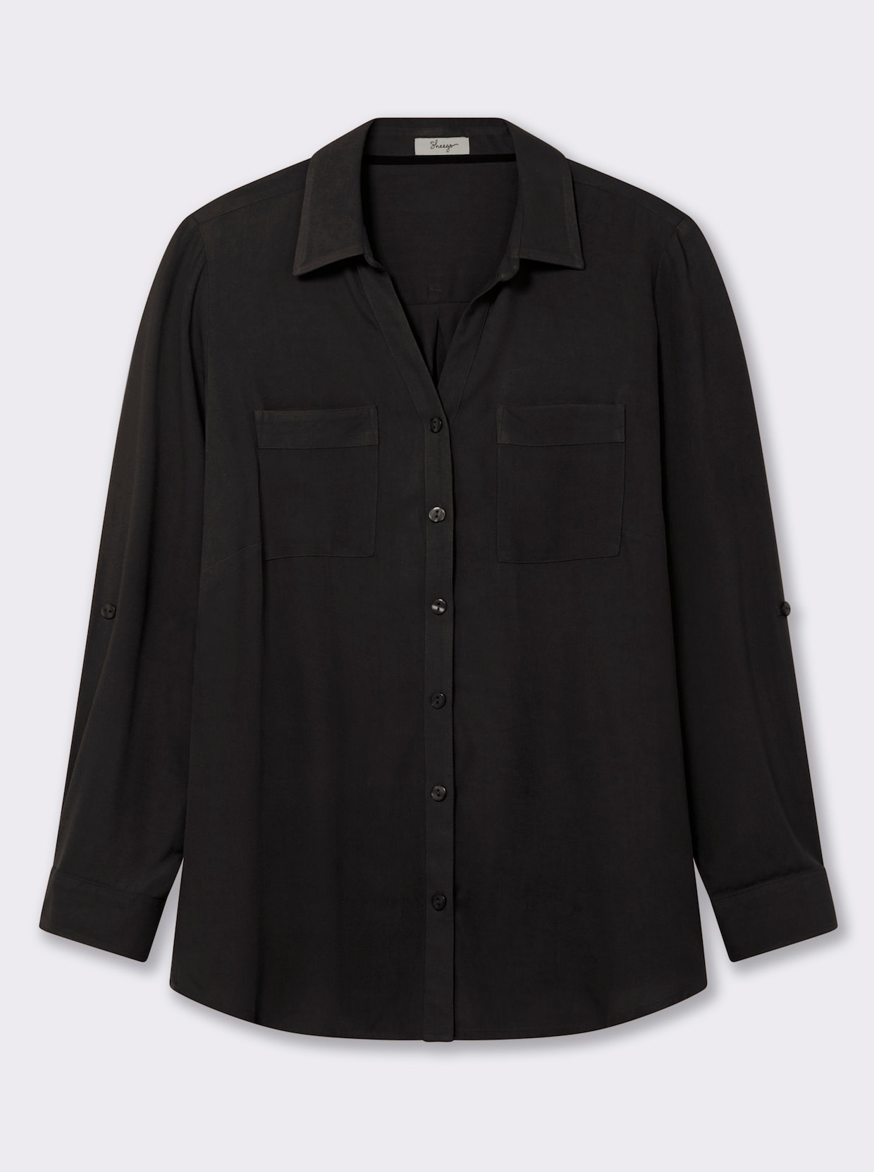 sheego Hemdbluse - schwarz