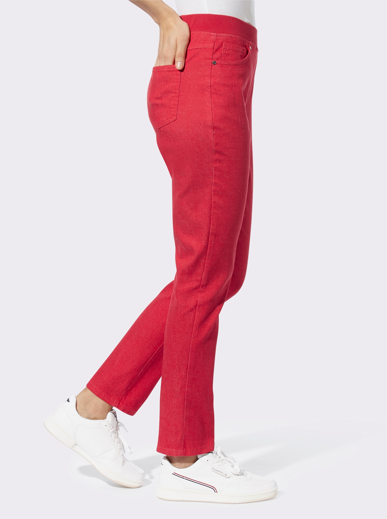 heine Jean 7/8 avec ceinture élastique - rouge