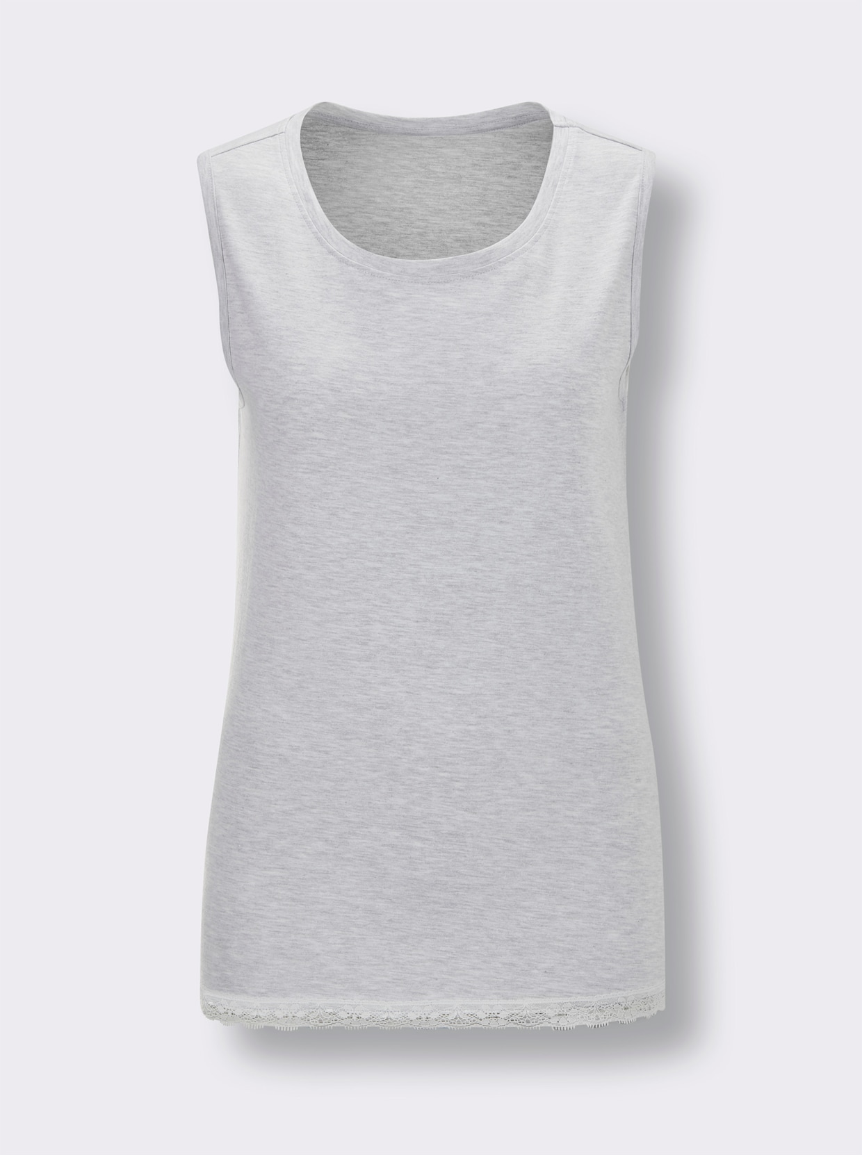 wäschepur Pyjama-Shirt - lichtgrijs gemêleerd