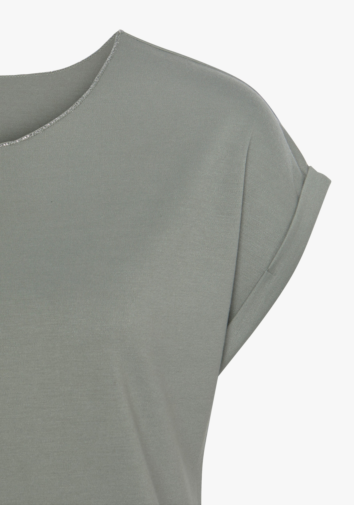 LASCANA Shirt met ronde hals - grijsgroen