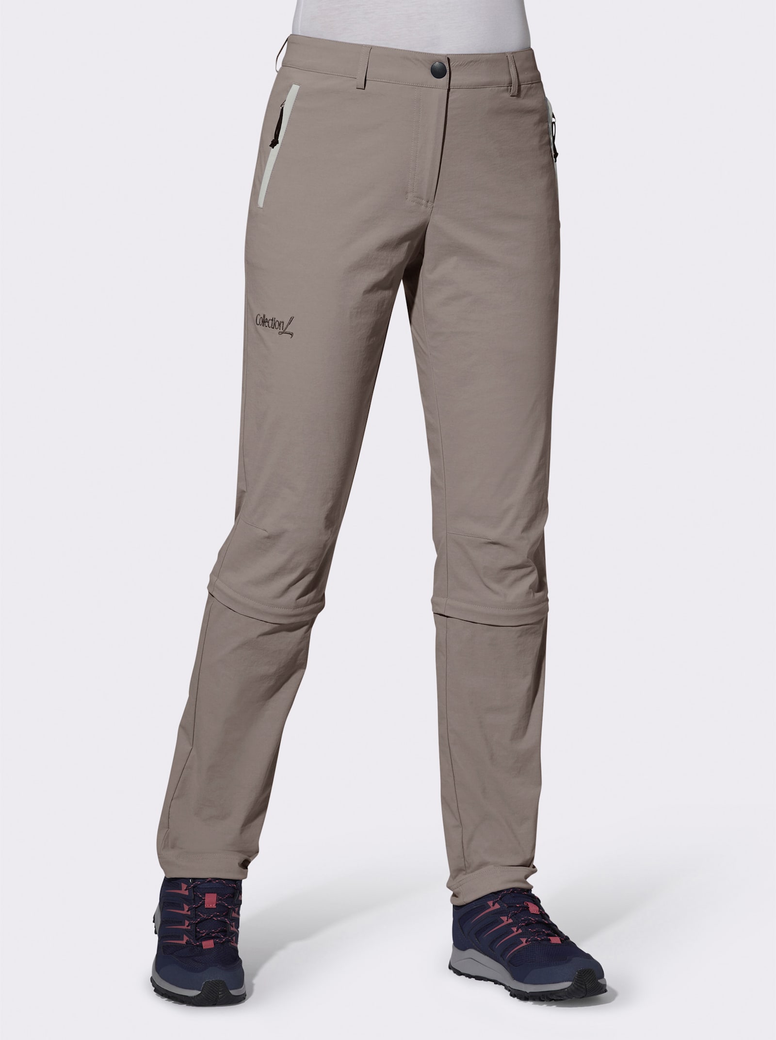 Zip-off-Hose mit 2 Tragevarianten - taupe