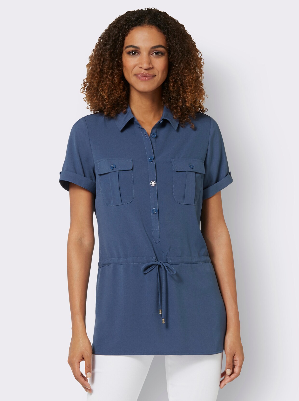 Longbluse - jeansblau