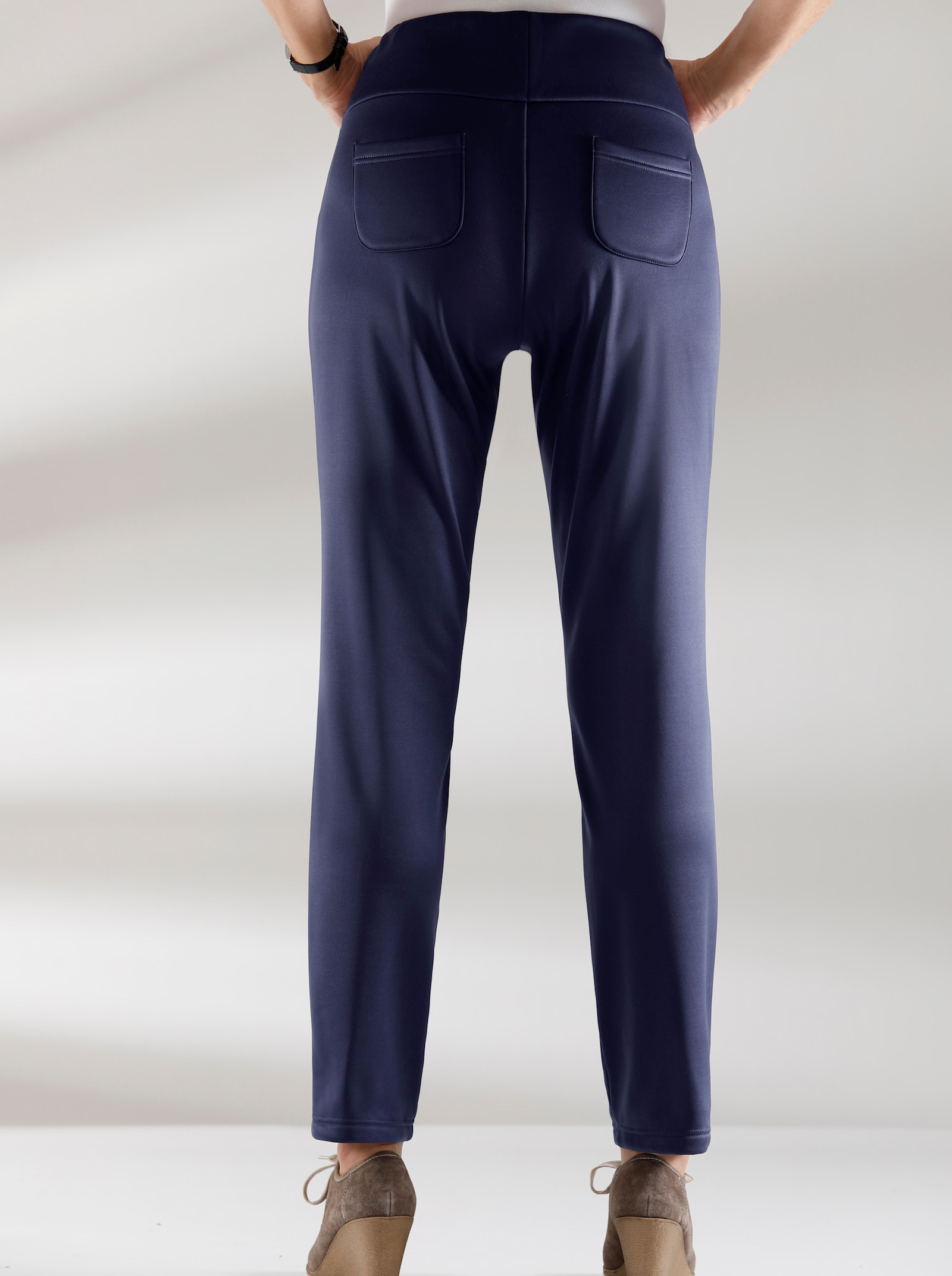 Comfortbroek met warme fleece aan de binnenzijde - marine