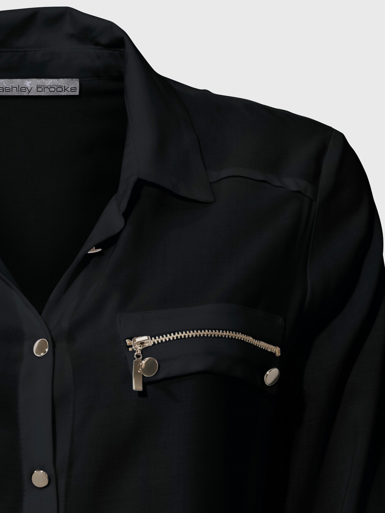 heine Langarm-Bluse - schwarz