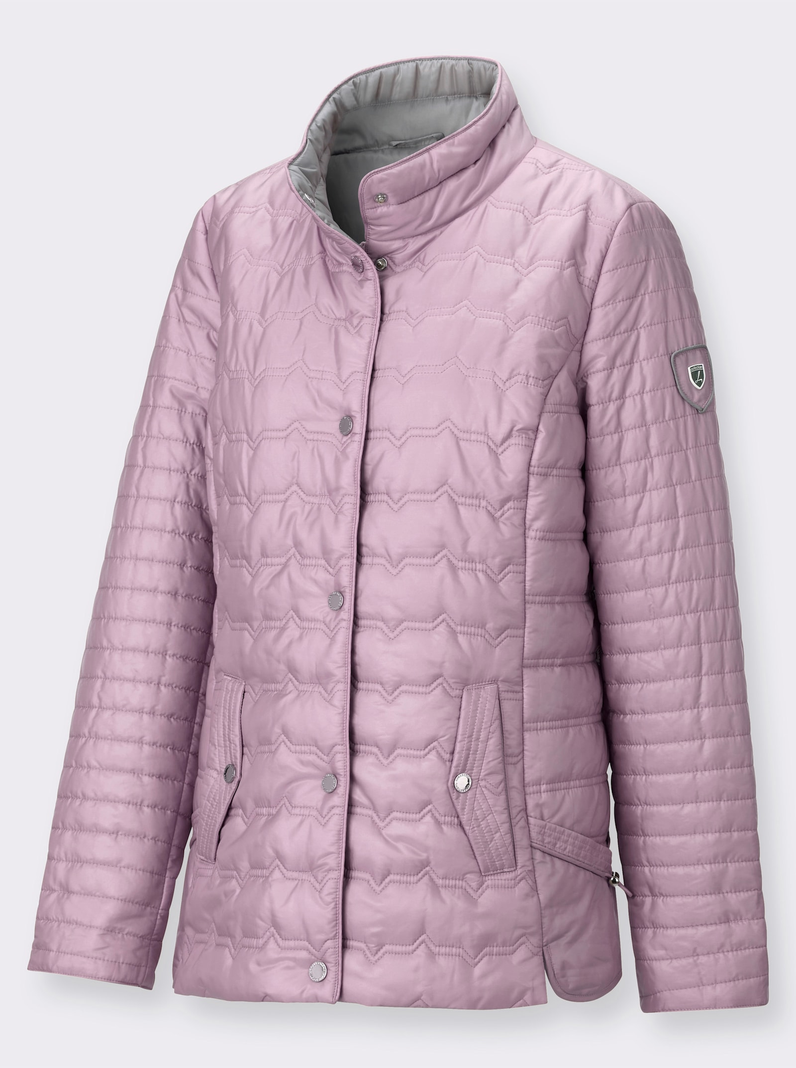 Steppjacke in kontrastreicher Verarbeitung - mauve