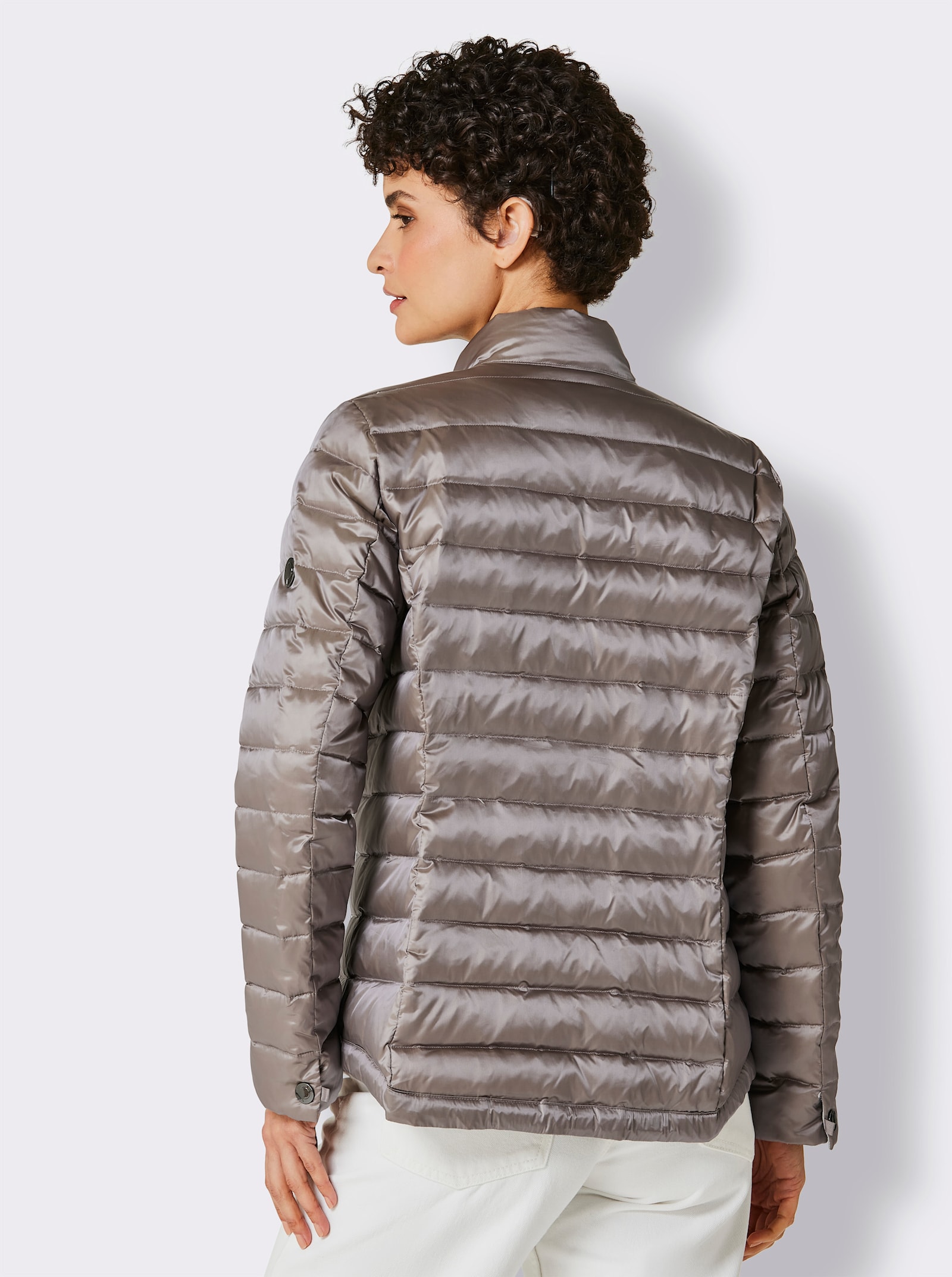 CREATION L PREMIUM Leichtdaunenjacke mit Pack-away-Beutel für unterwegs - taupe-hellgrau