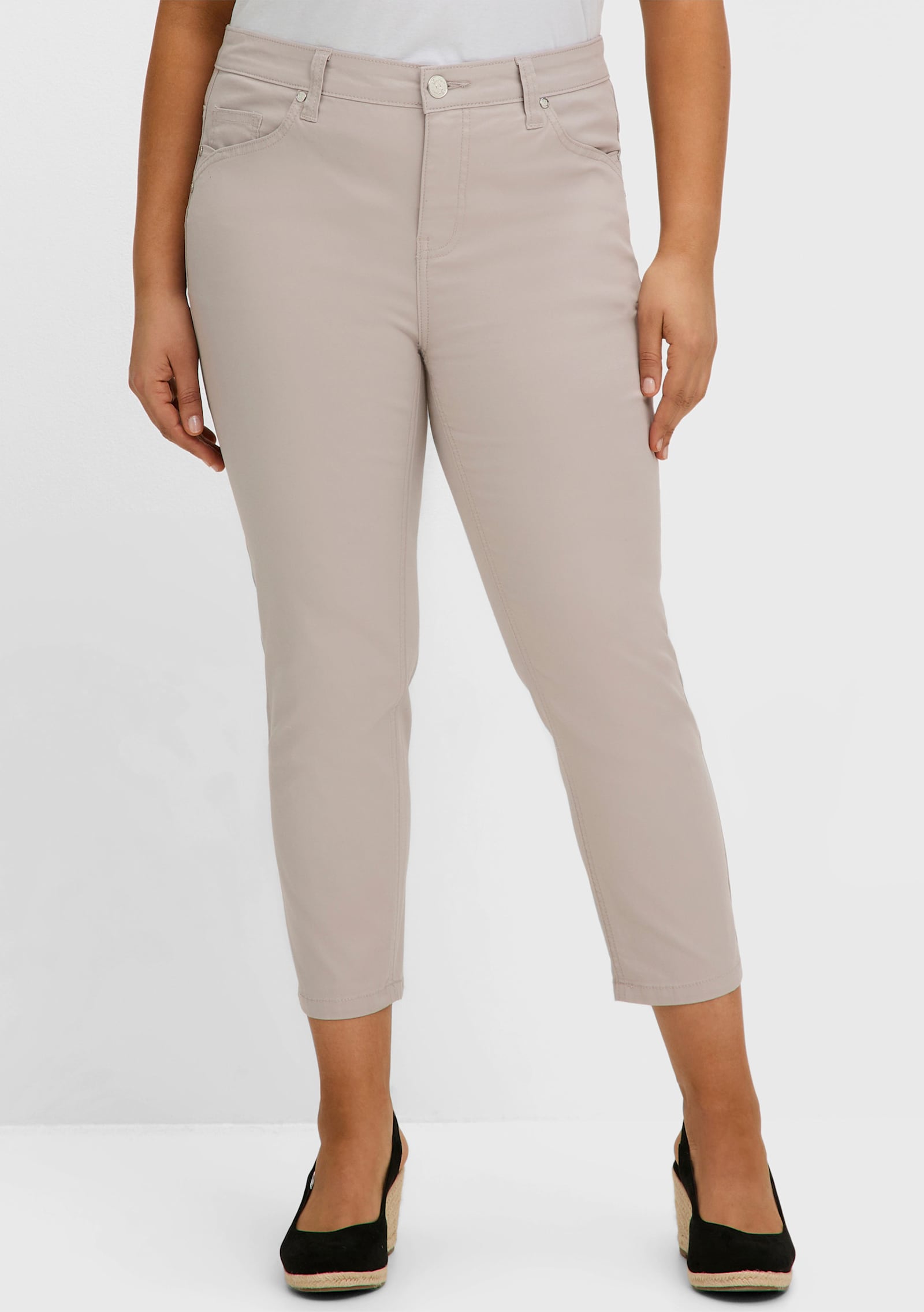 sheego 7/8-Hose im Curvy-Schnitt SUSANNE - beige