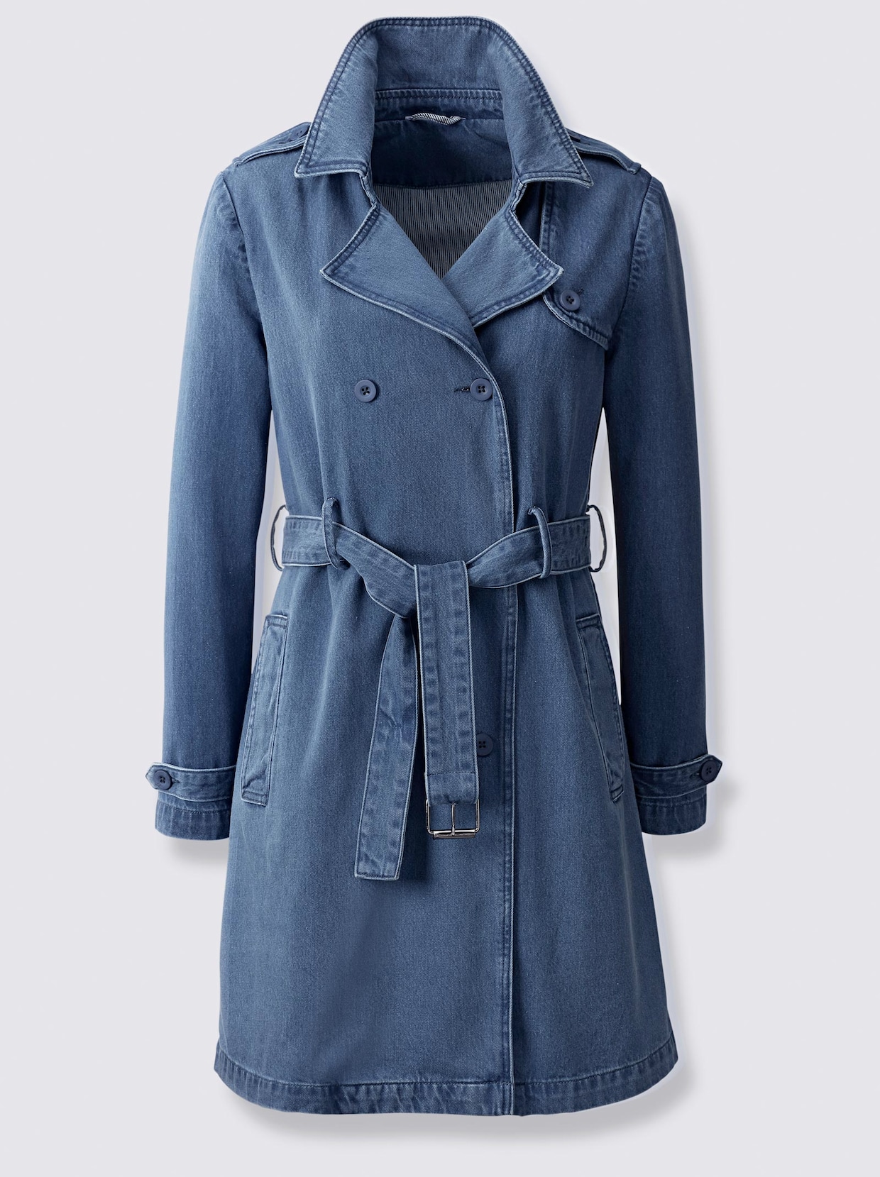 Trenchcoat - blue-bleached
