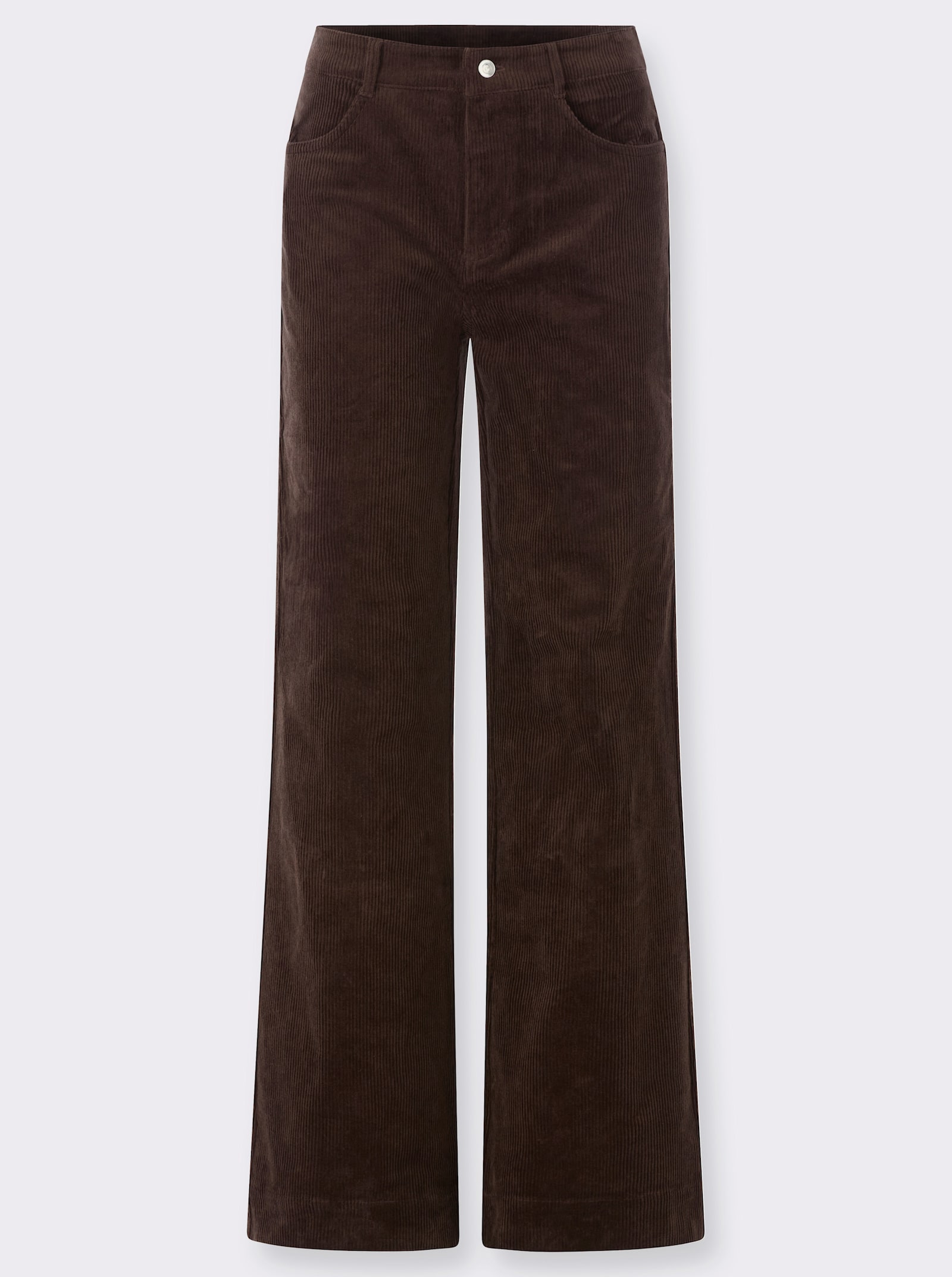 heine Cordhose mit weitem Bein - schoko