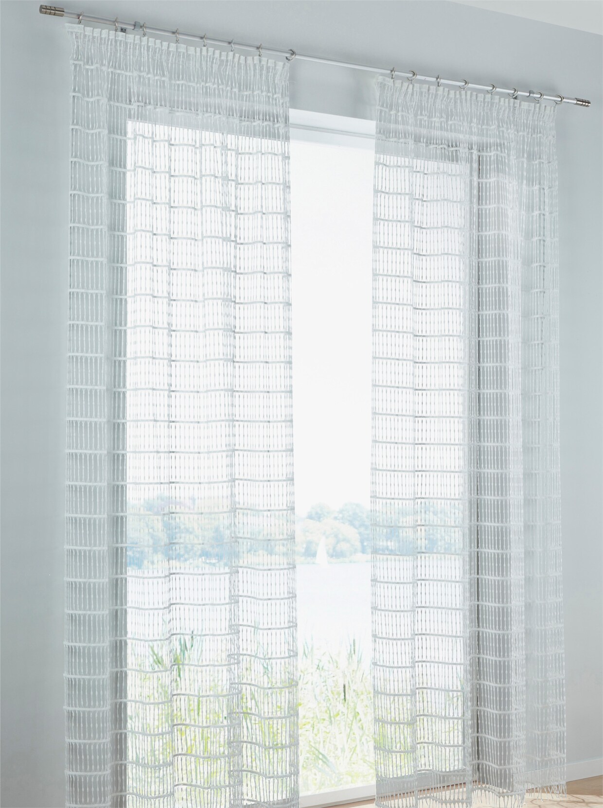 heine home Decoratieve vitrage - crème/goudkleur