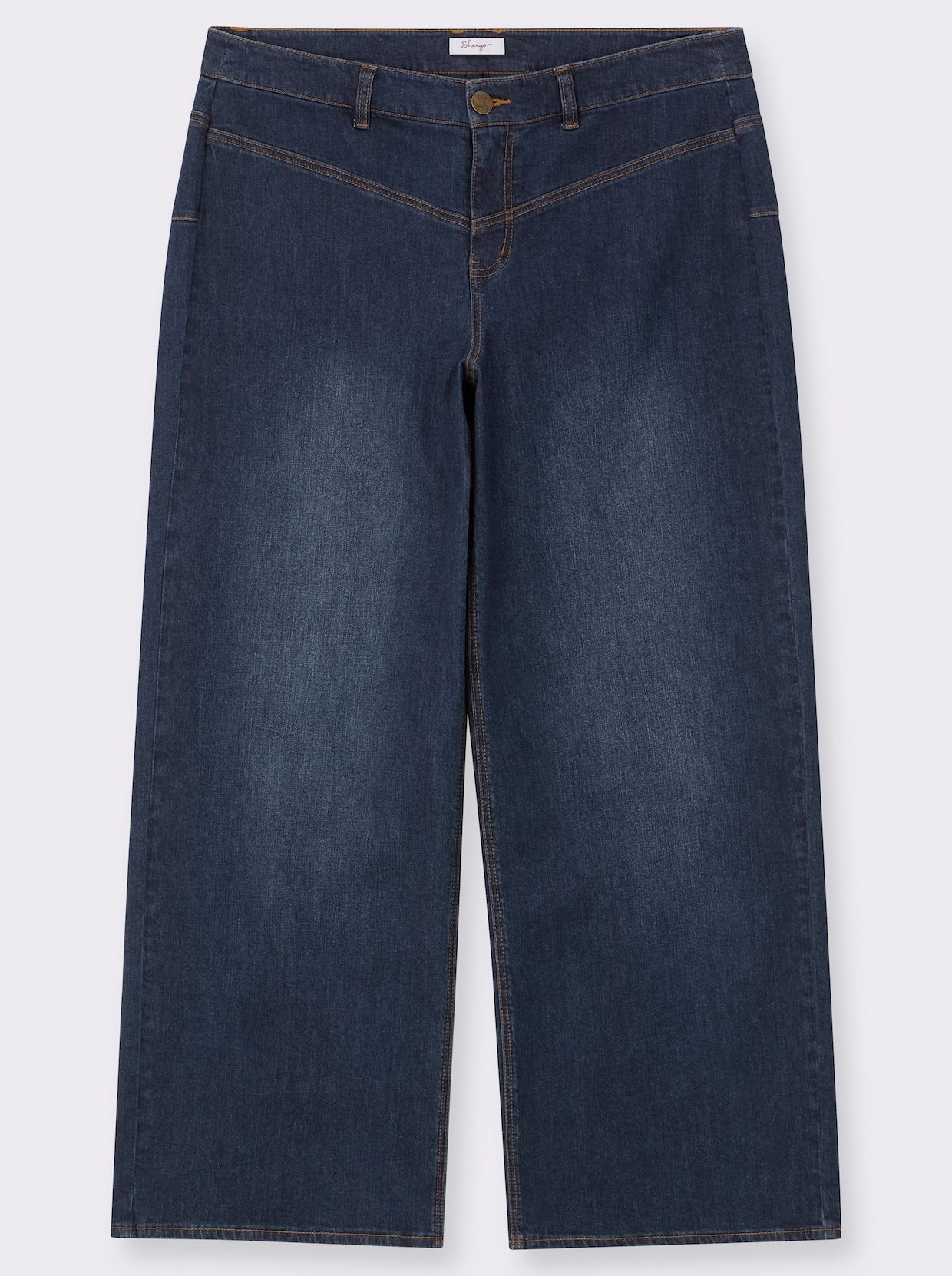sheego Jean avec jambes larges - bleu foncé