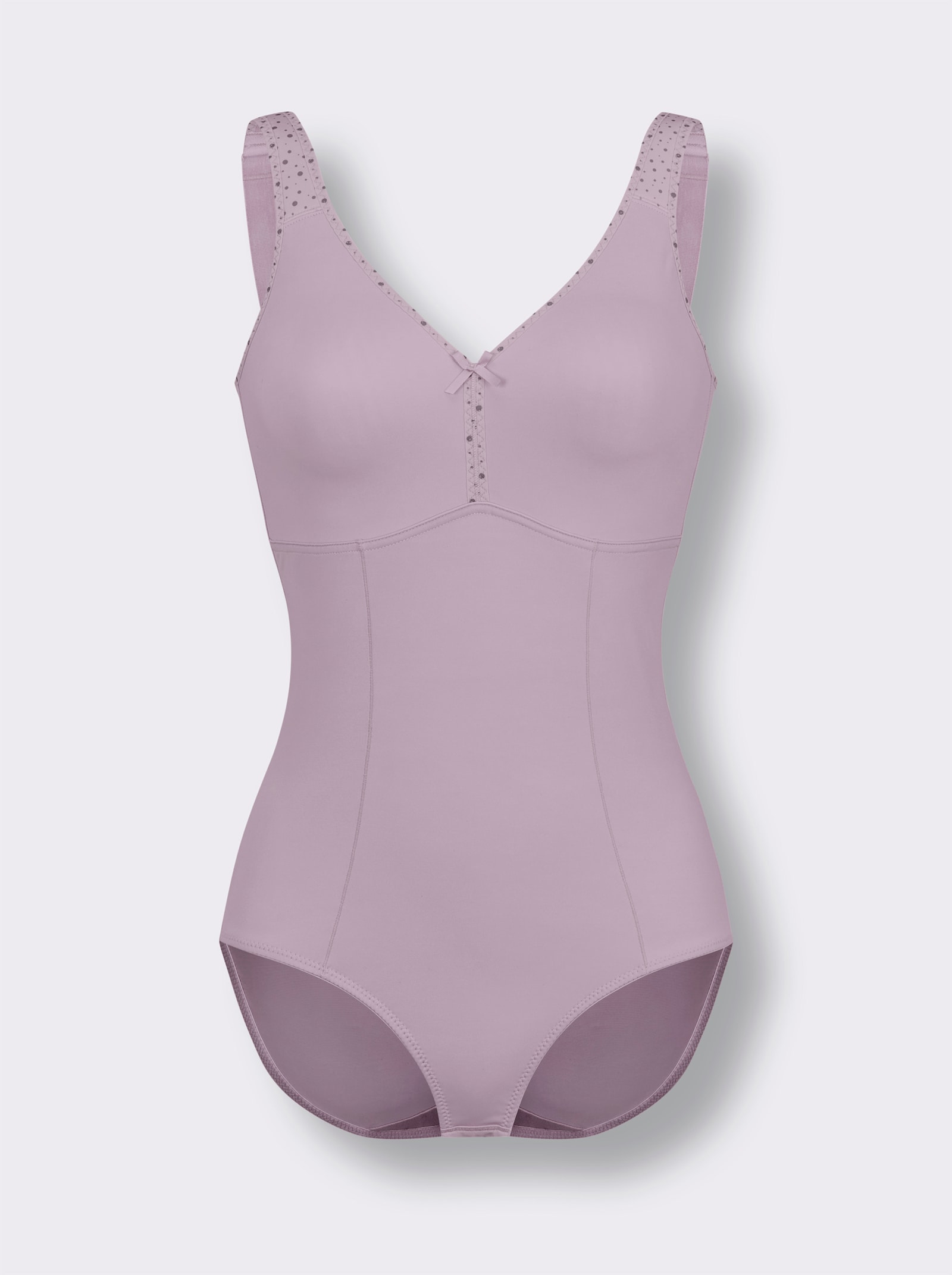 wäschepur Body ohne Bügel - rosé-grau-bedruckt