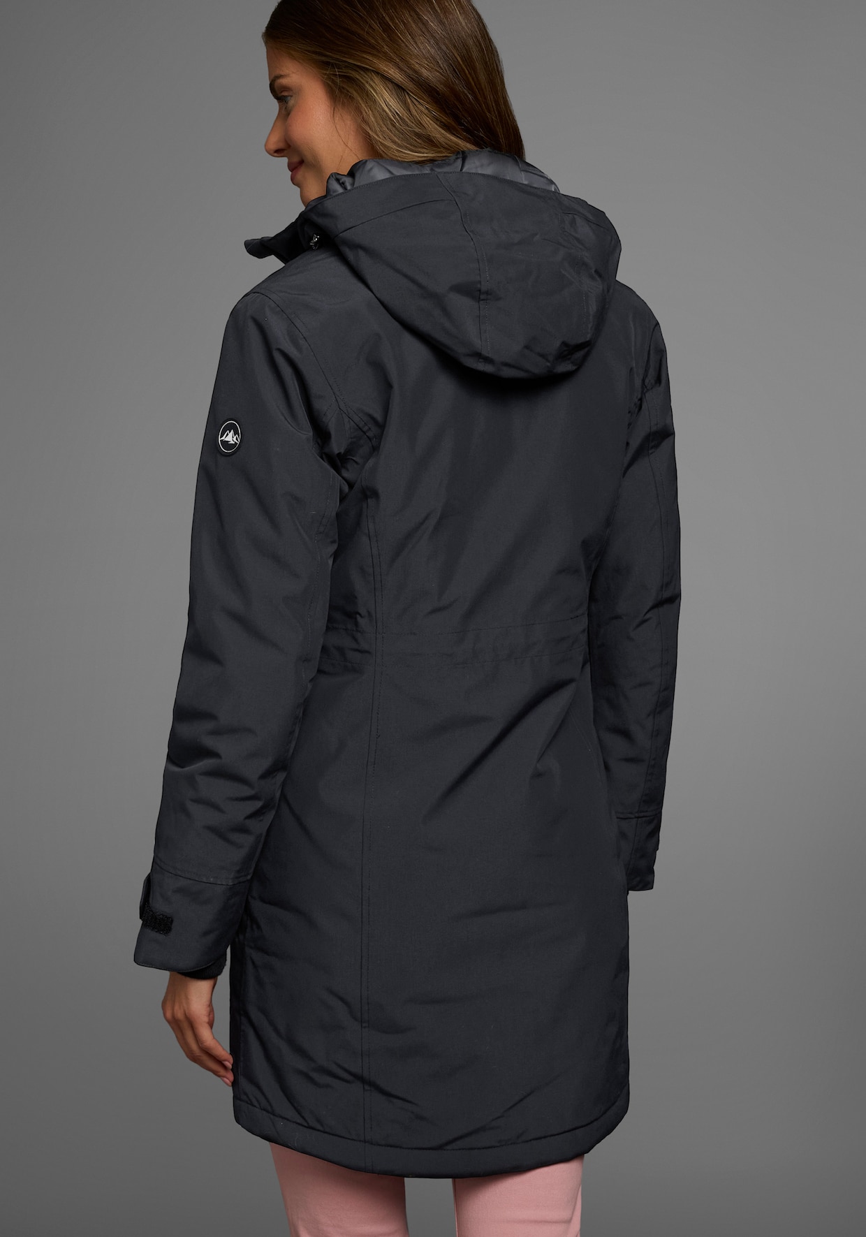 Funktionsparka - schwarz (outdoorparka aus nachhaltigem material)