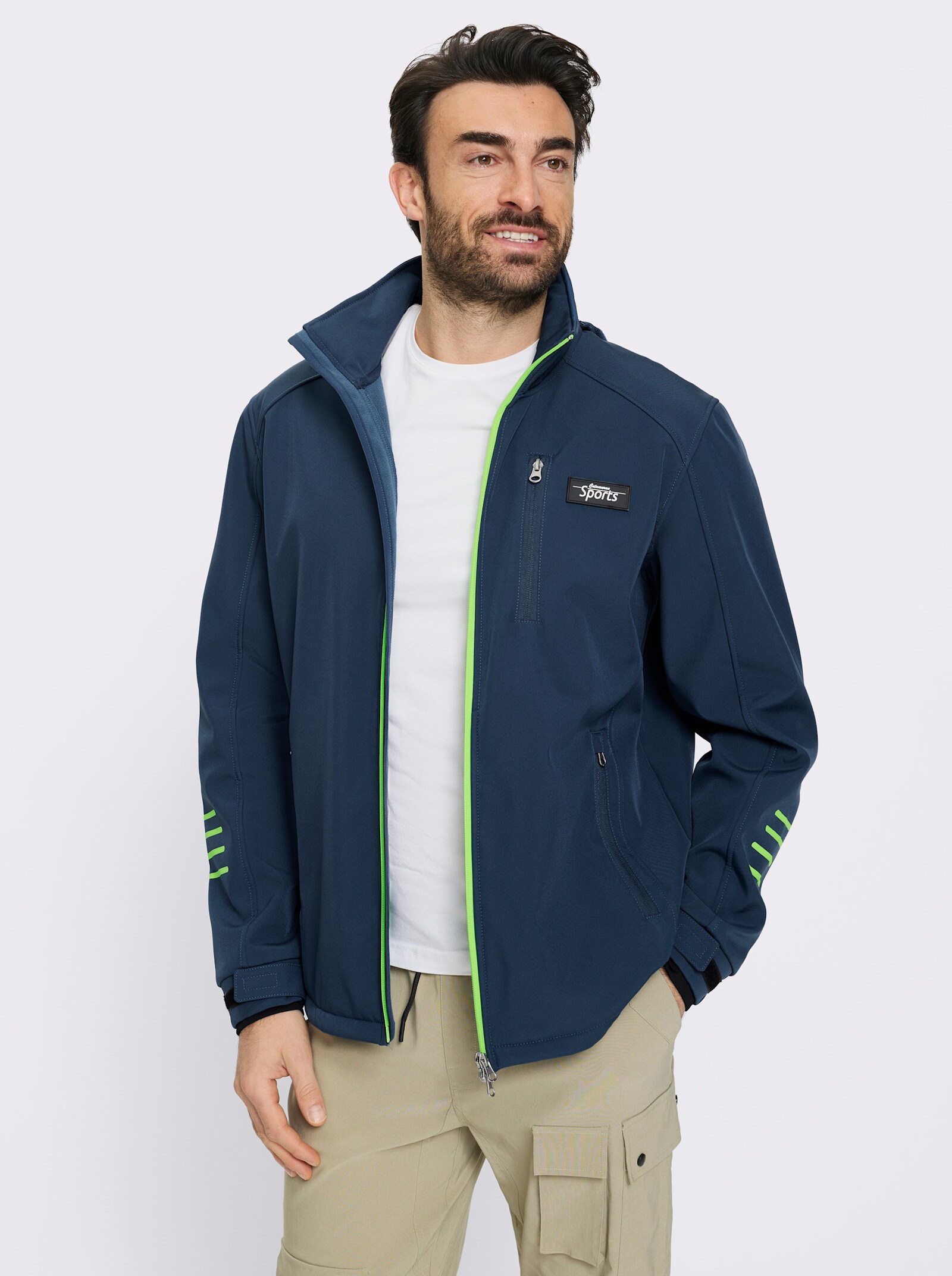 Catamaran Sports Softshelljacke mit abnehmbarer Kapuze - dunkelblau