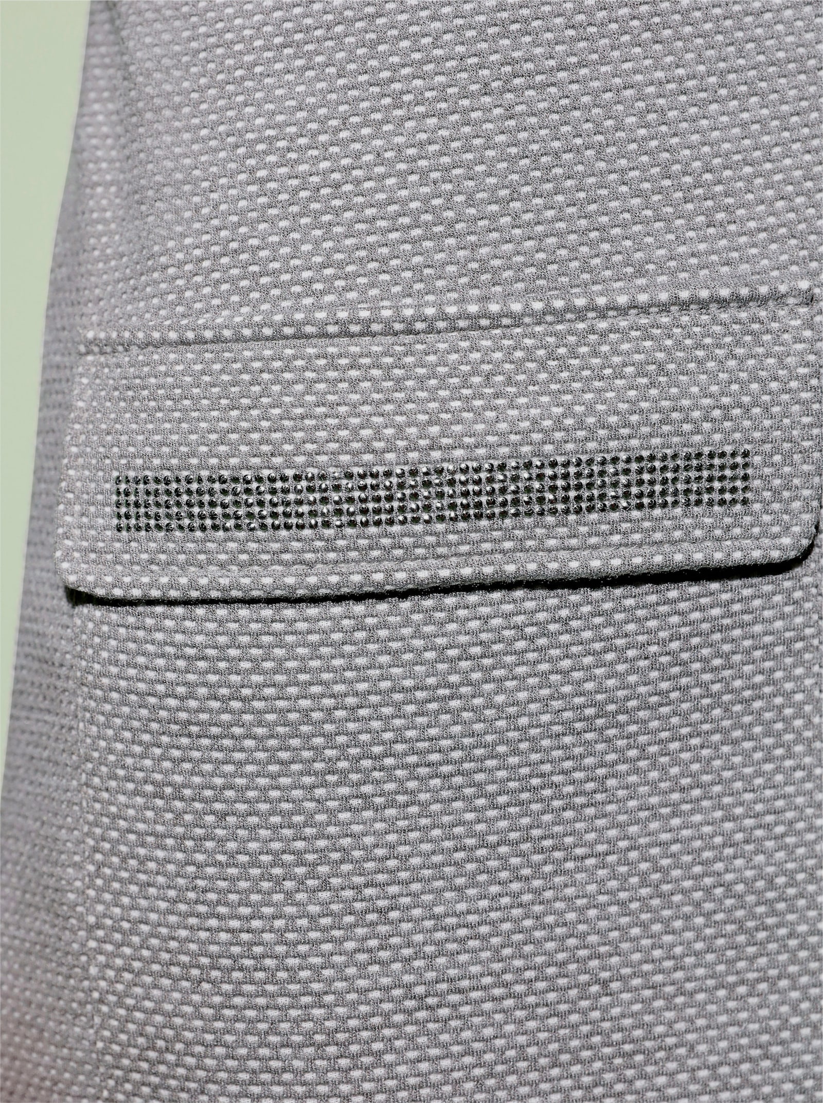 Longblazer mit Waben-Struktur - grau