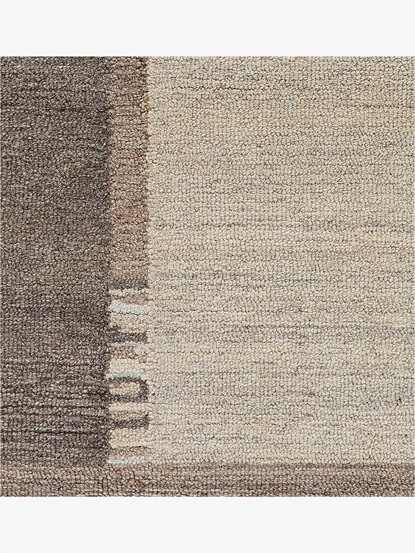 Teppich aus Schurwolle, handgewebt - sand-taupe