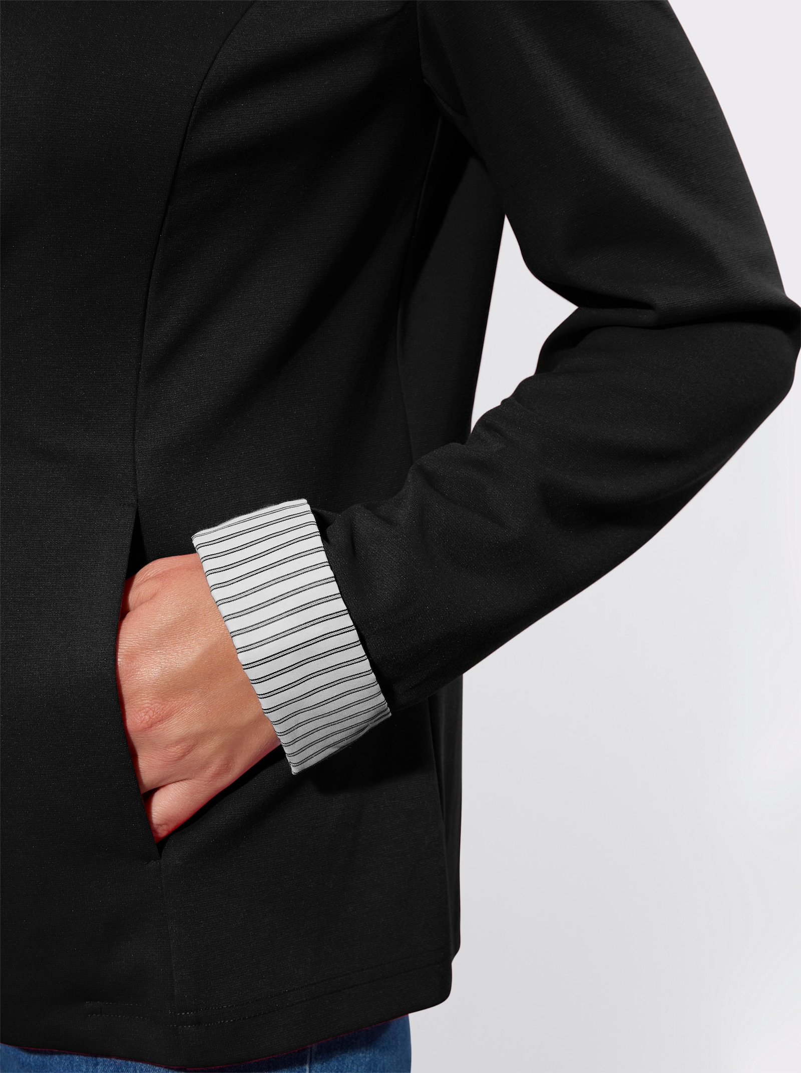 Jerseyblazer in Interlock Qualität - schwarz