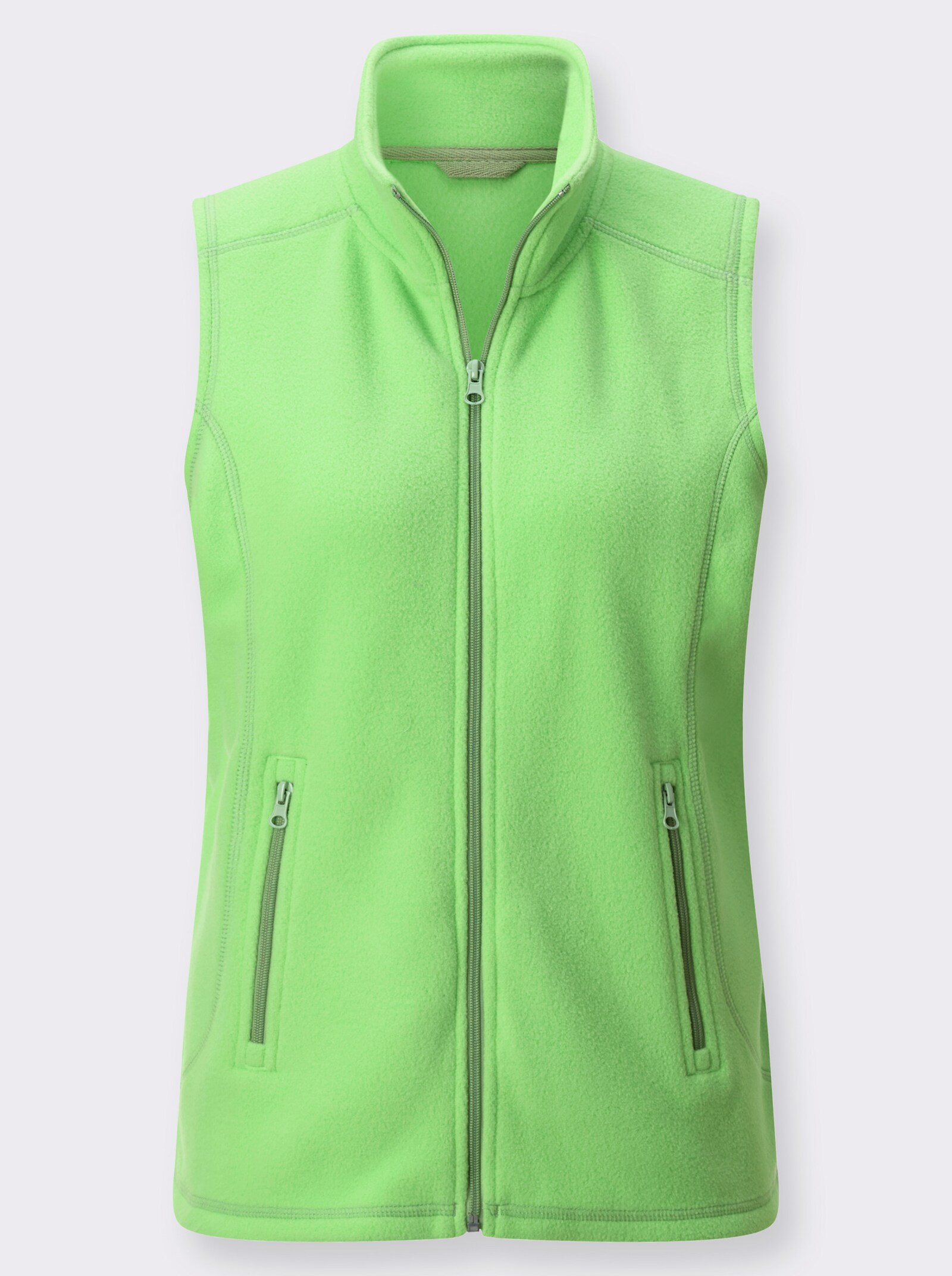 Fleecegilet in antipilling-uitvoering - resedagroen