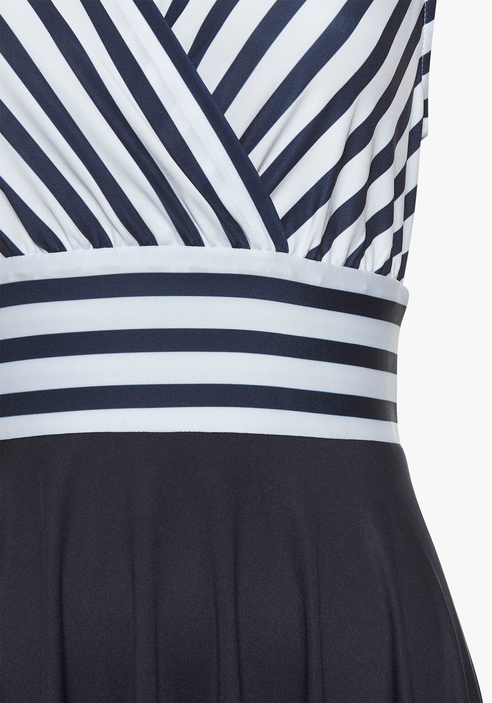 LASCANA Sommerkleid - weiß-navy gestreift