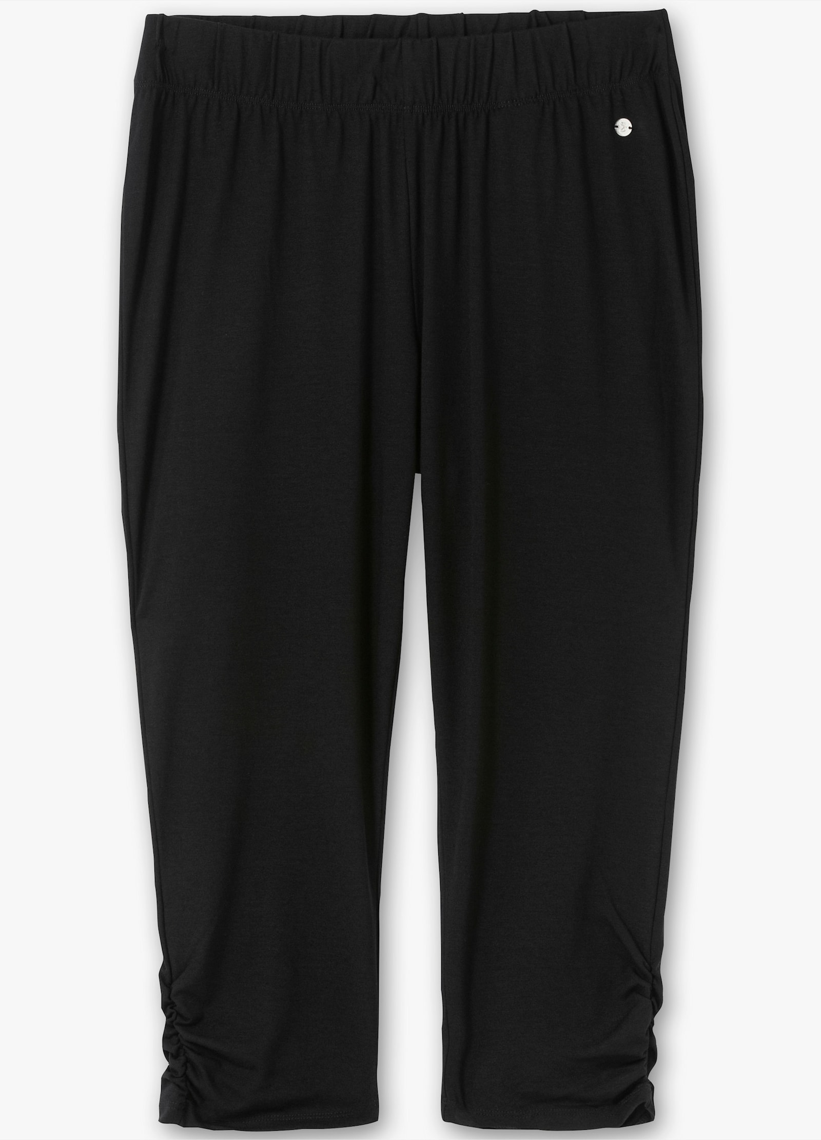 sheego Shirt und Leggings im Set - schwarz-gemustert