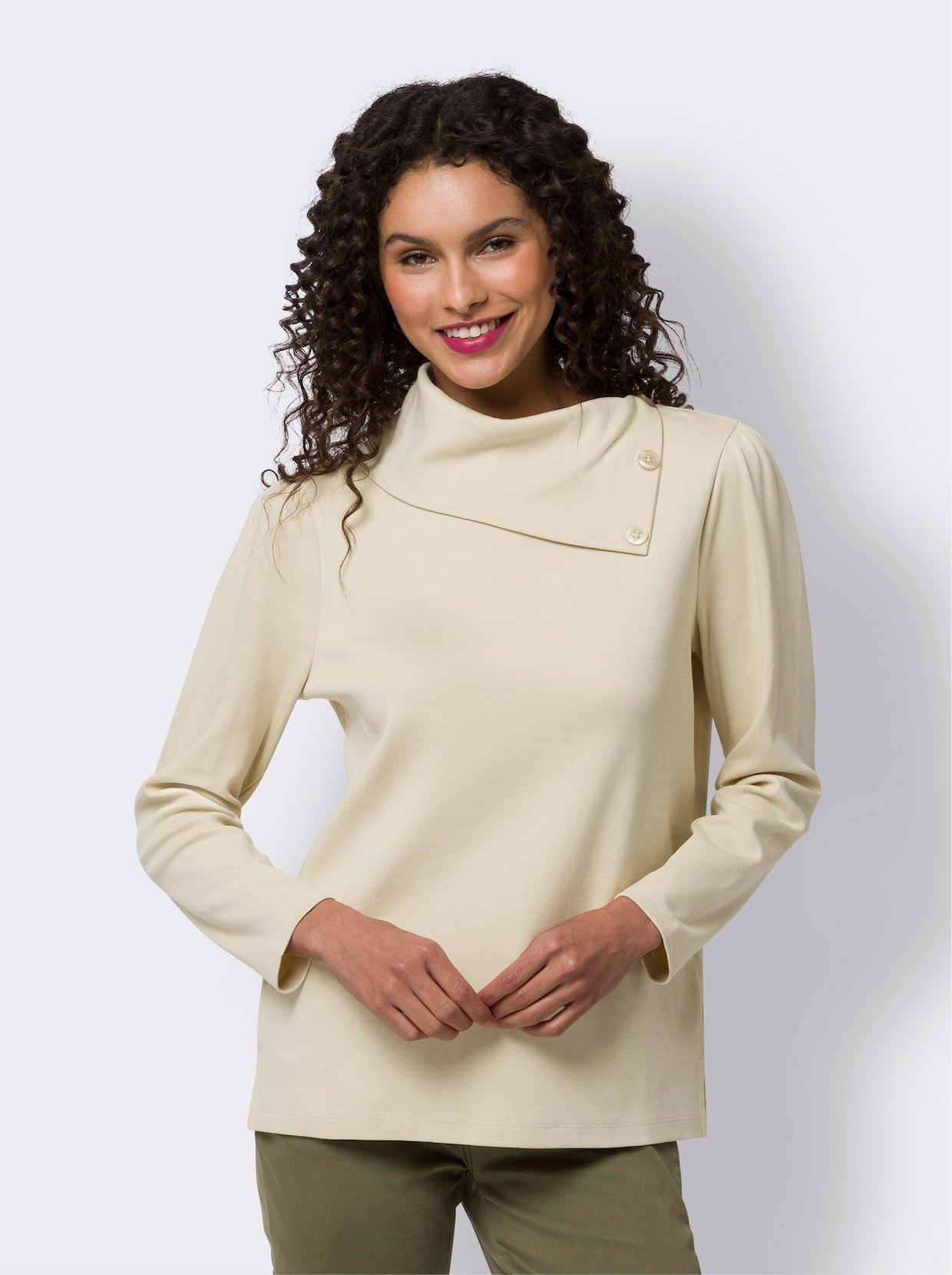 heine Shirt met lange mouwen - zand