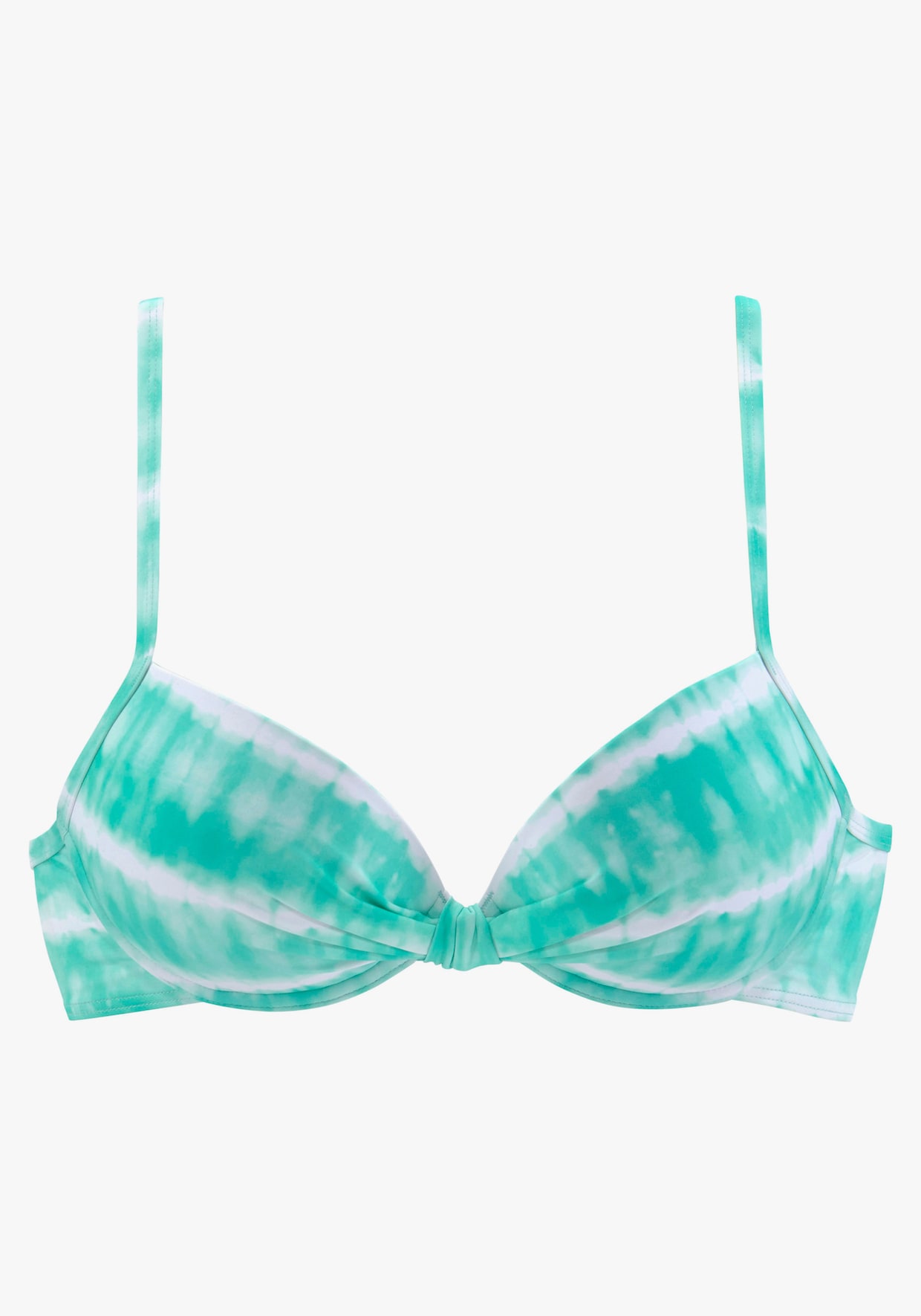 s.Oliver Beugelbikinitop - turquoise/wit