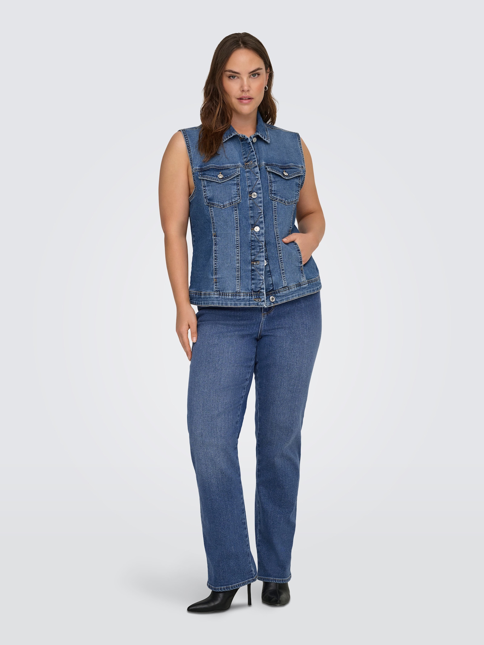 ONLY CARMAKOMA Jeansweste - medium blue denim