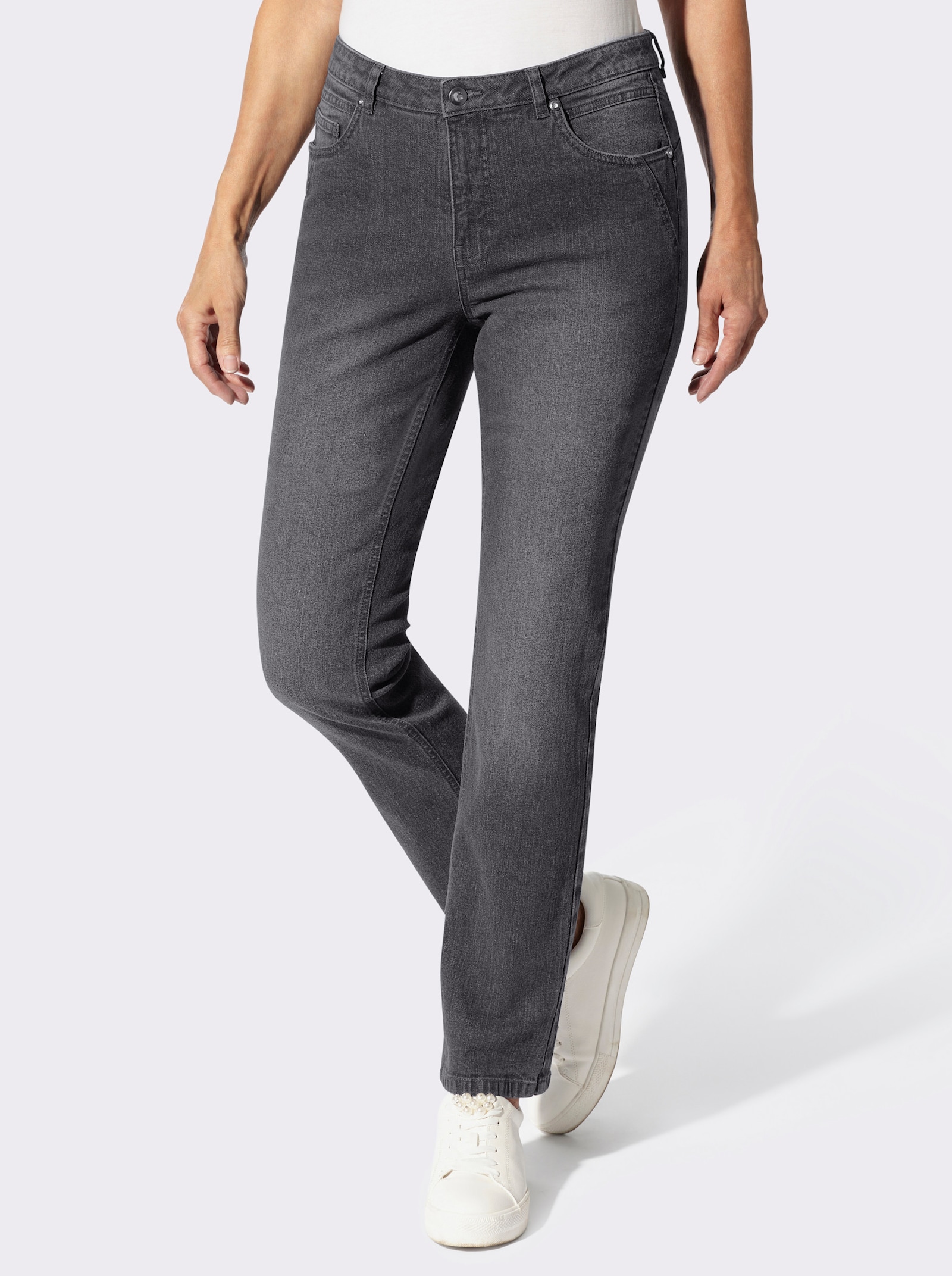 5-Pocket-Jeans mit dezenter Waschung - grey denim
