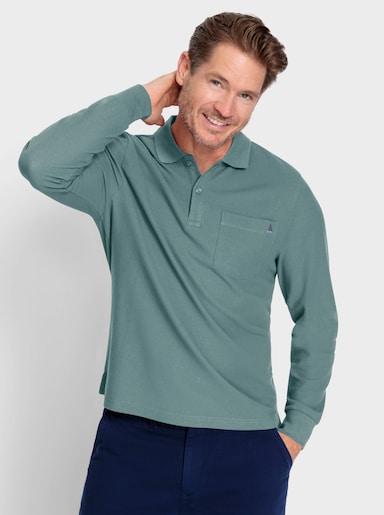 Catamaran Poloshirt met lange mouwen - jade