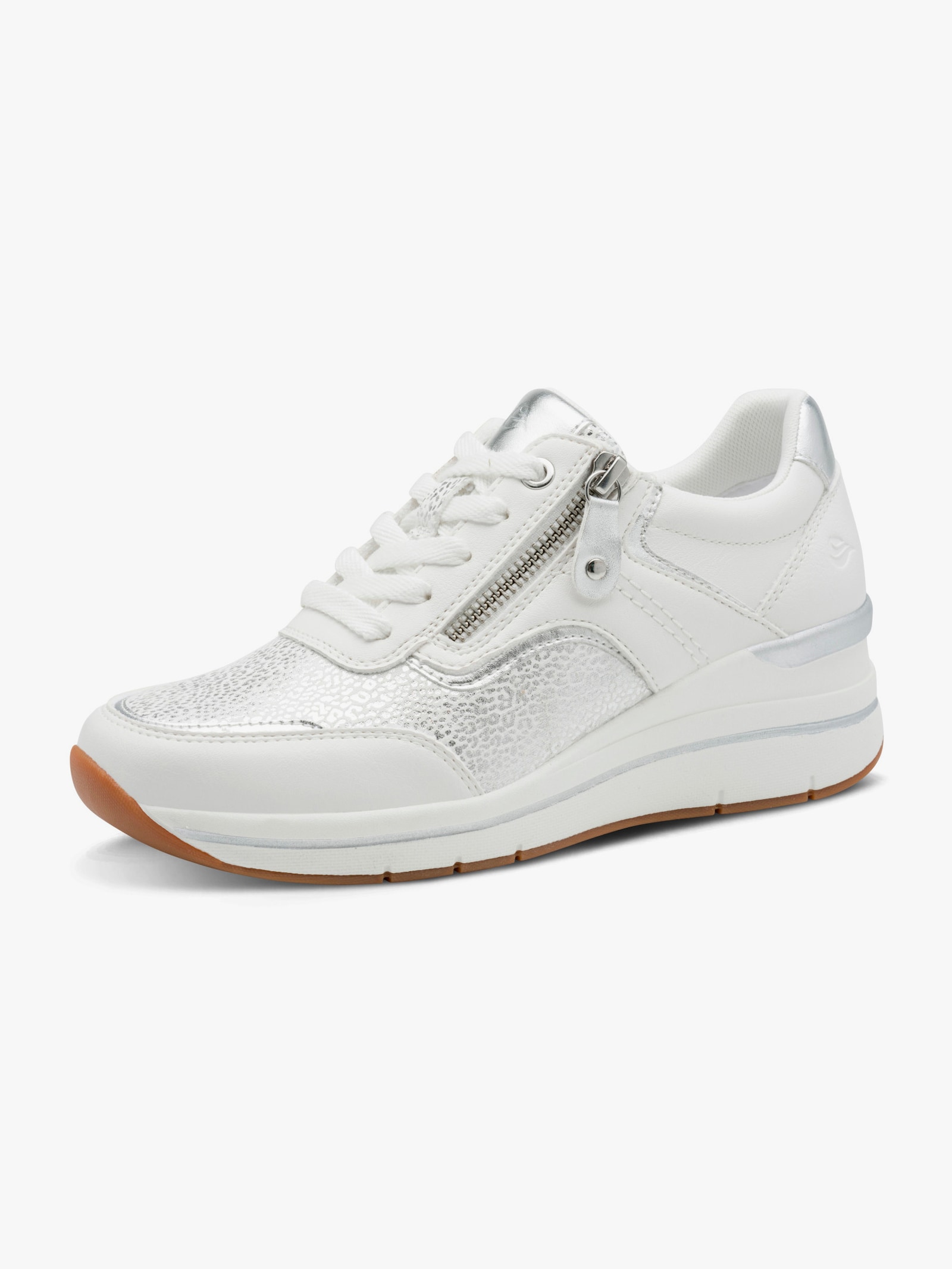 Jana Sneaker mit Zipper - weiß