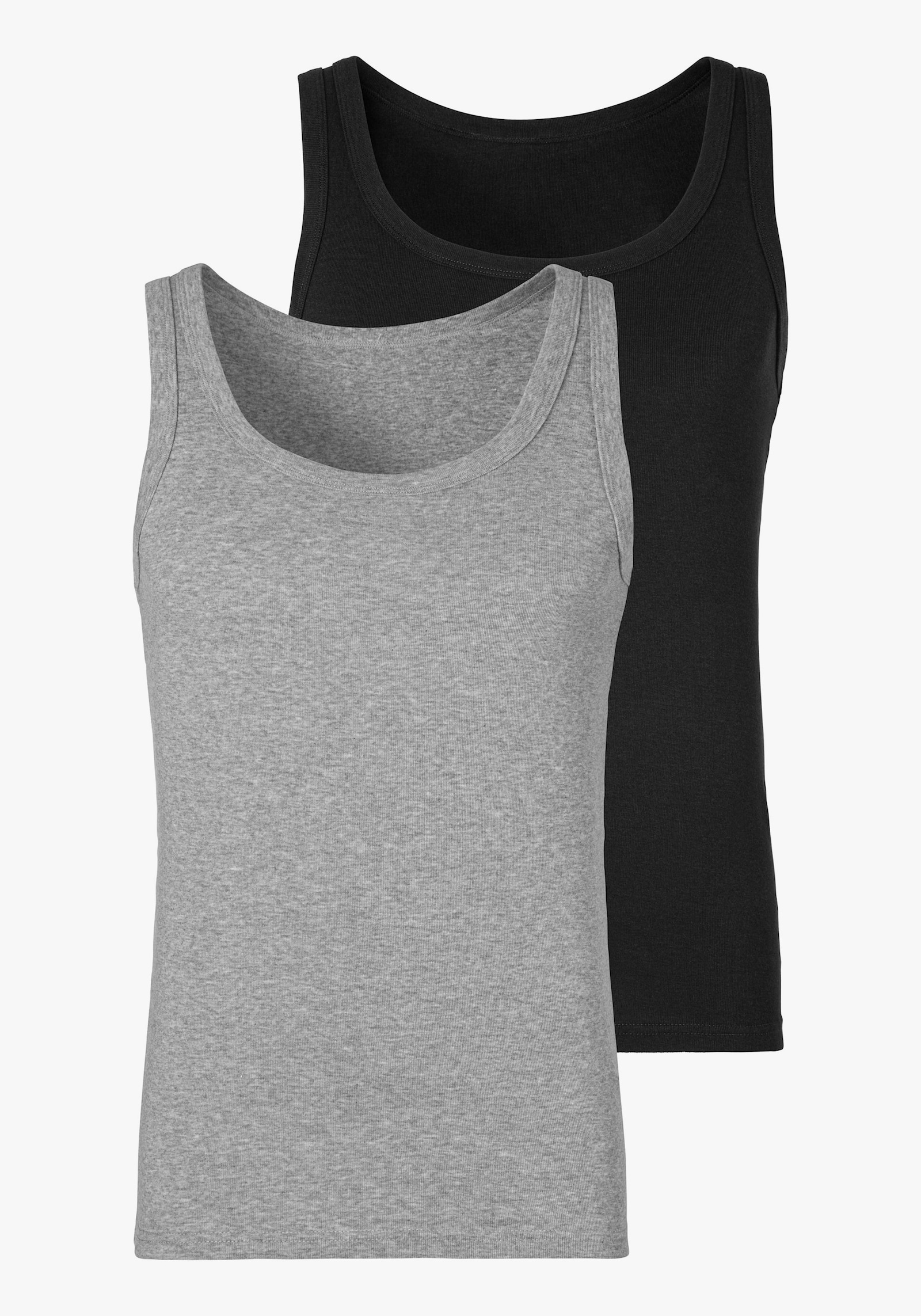 H.I.S Tanktop - grijs gemêleerd, zwart