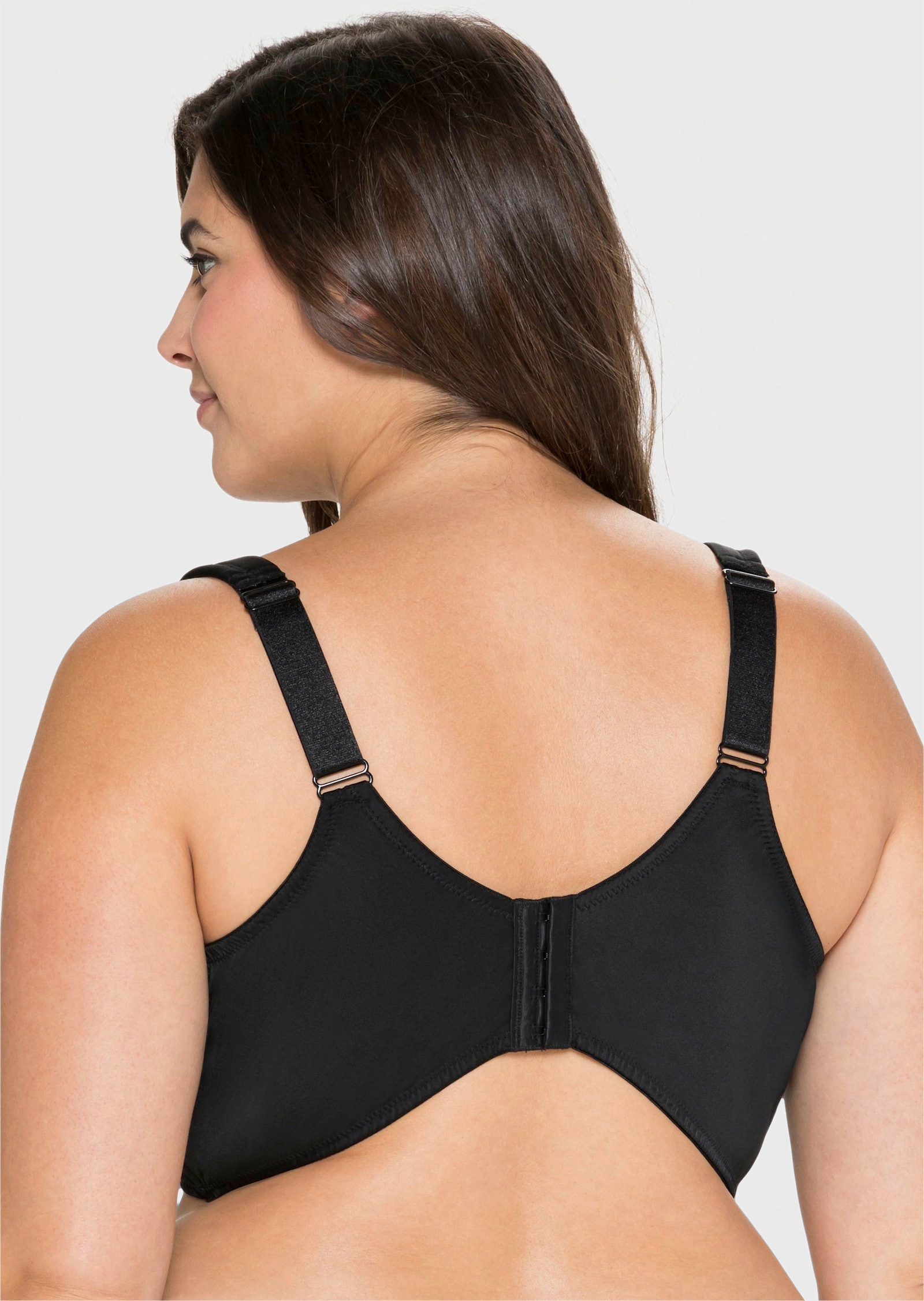 sheego Bügel-BH mit nahtlosen Cups - schwarz