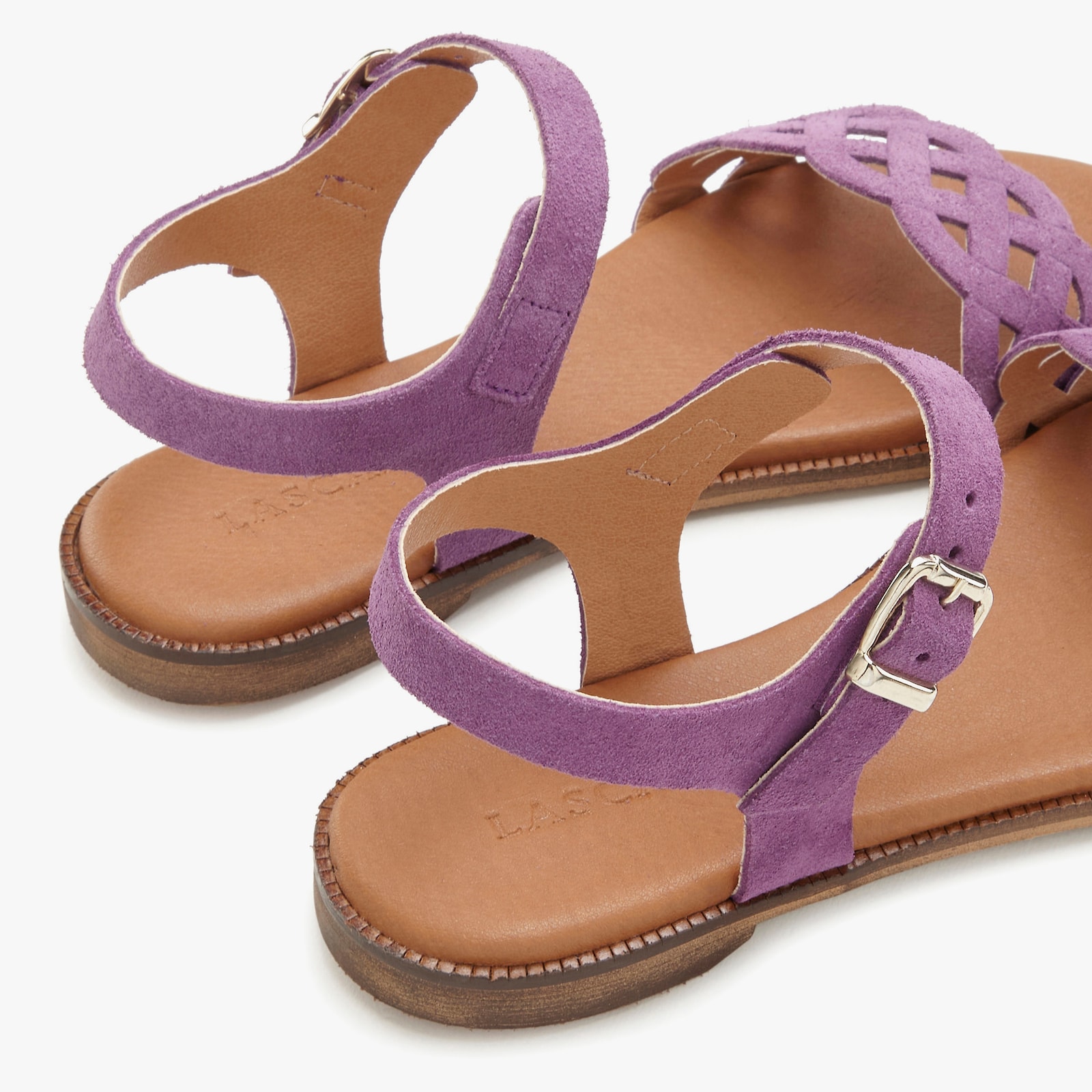 LASCANA Sandale mit Flecht-Riemen - lila