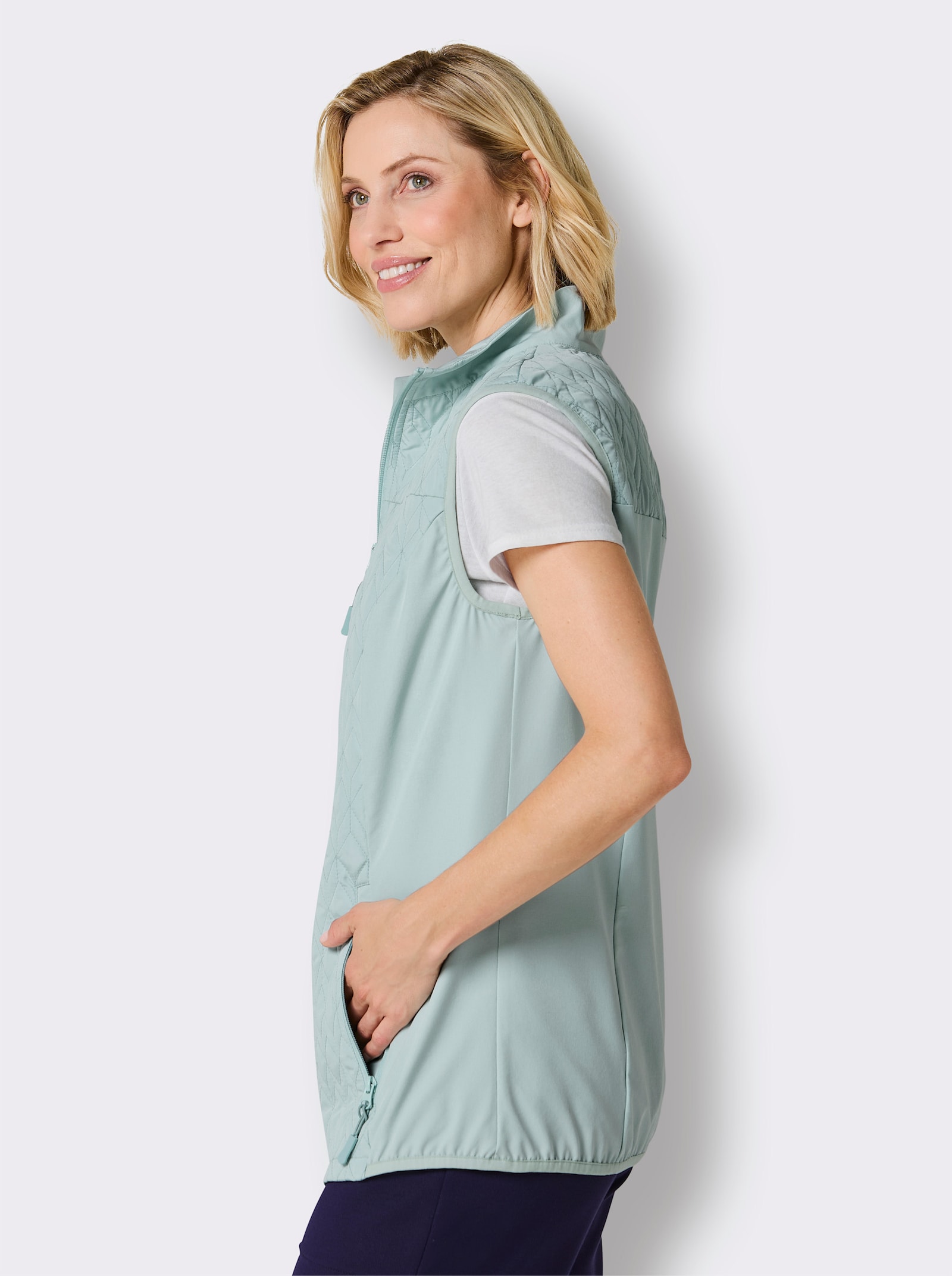 Catamaran Sports Funktionsweste mit elastischen Seiten - kalkmint