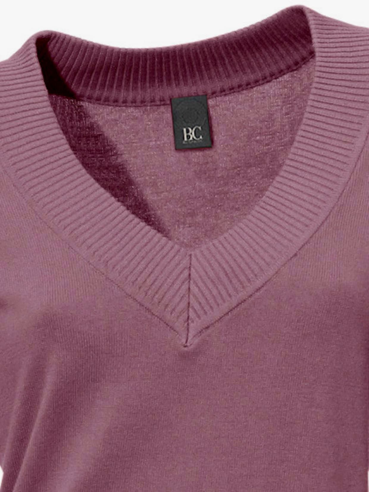 heine Pullover met V-hals - mauve