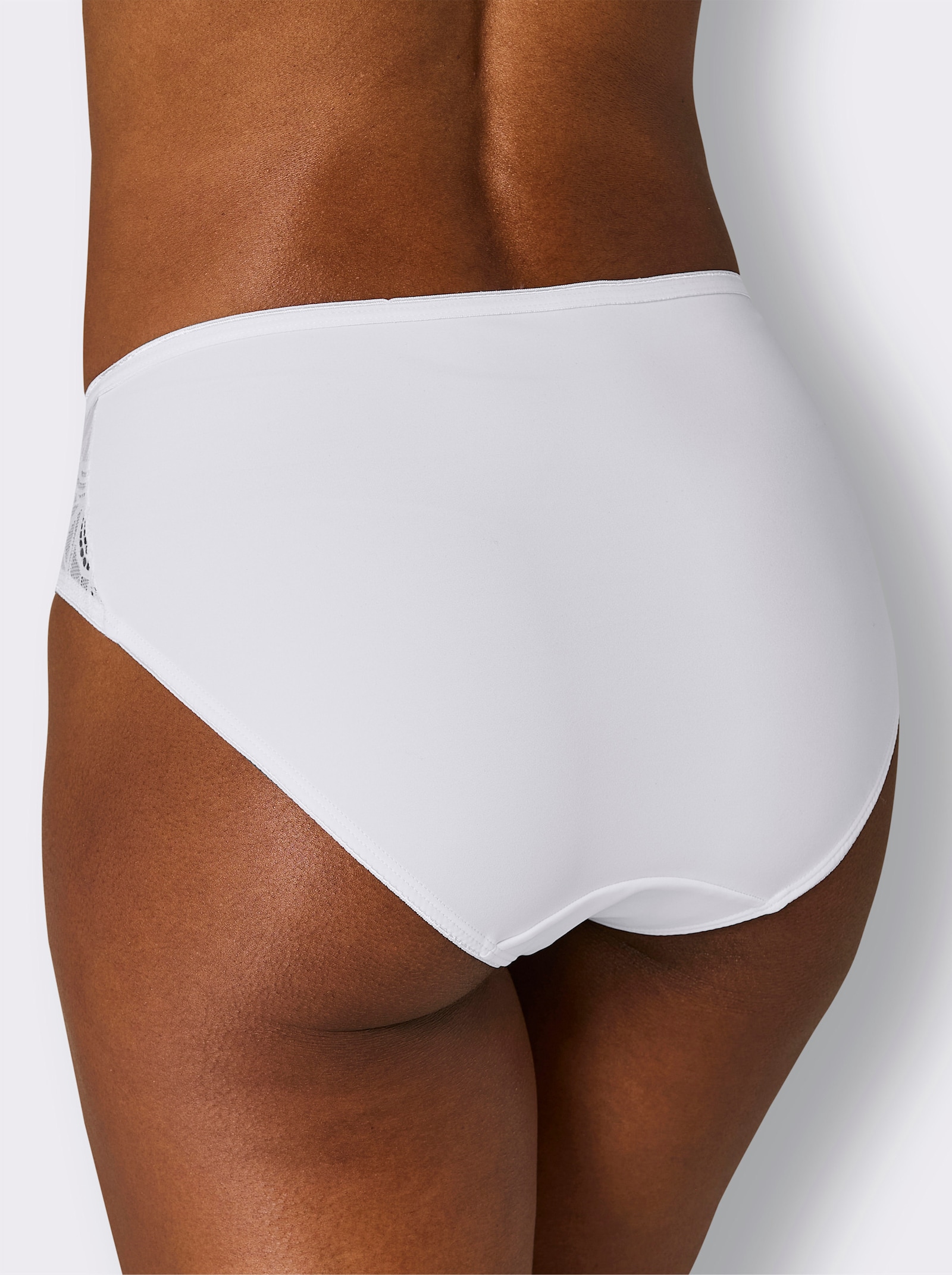 wäschepur Jazzpanty, priesvitná čipka - biela