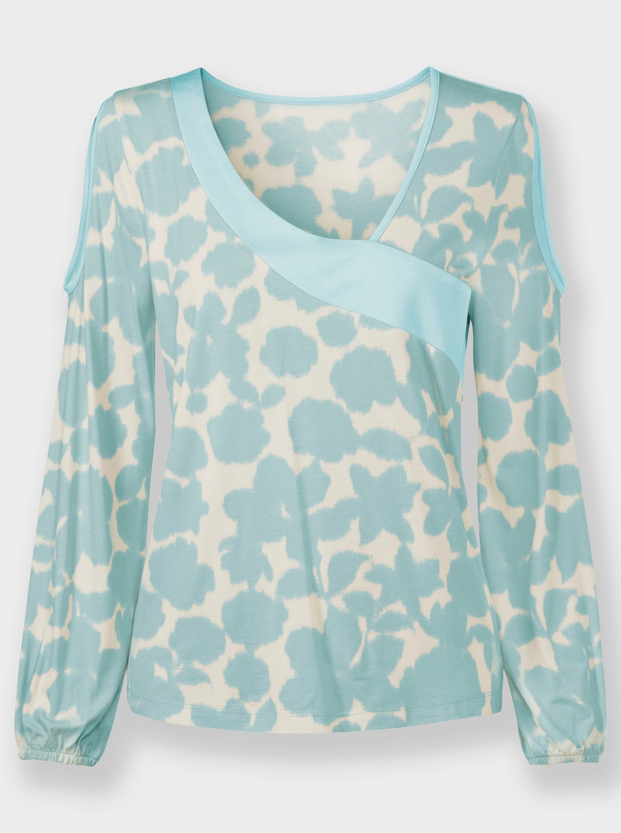 heine Print-Shirt - mint-champagner-bedruckt